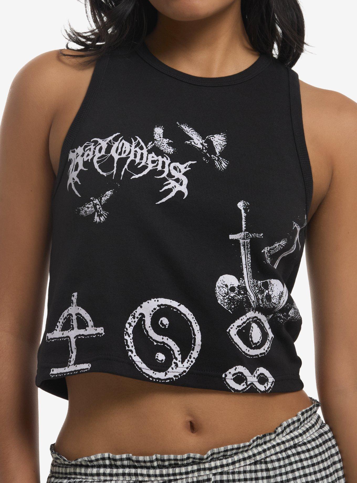 Bad Omens Symbols Girls Crop Tank Top, , hi-res