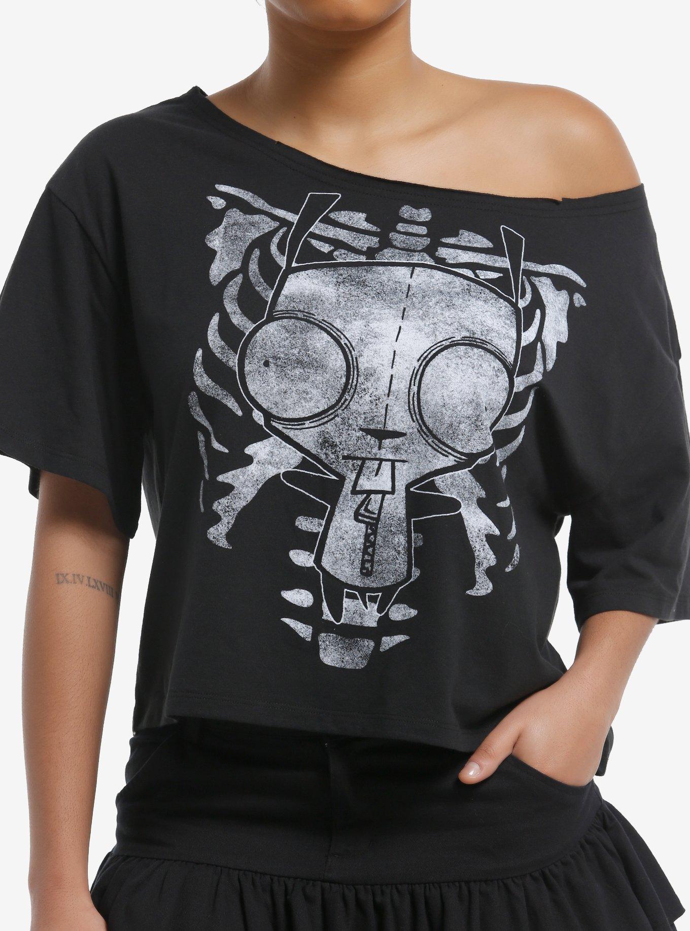 Invader Zim GIR Rib Cage Girls Off-The-Shoulder T-Shirt, , hi-res