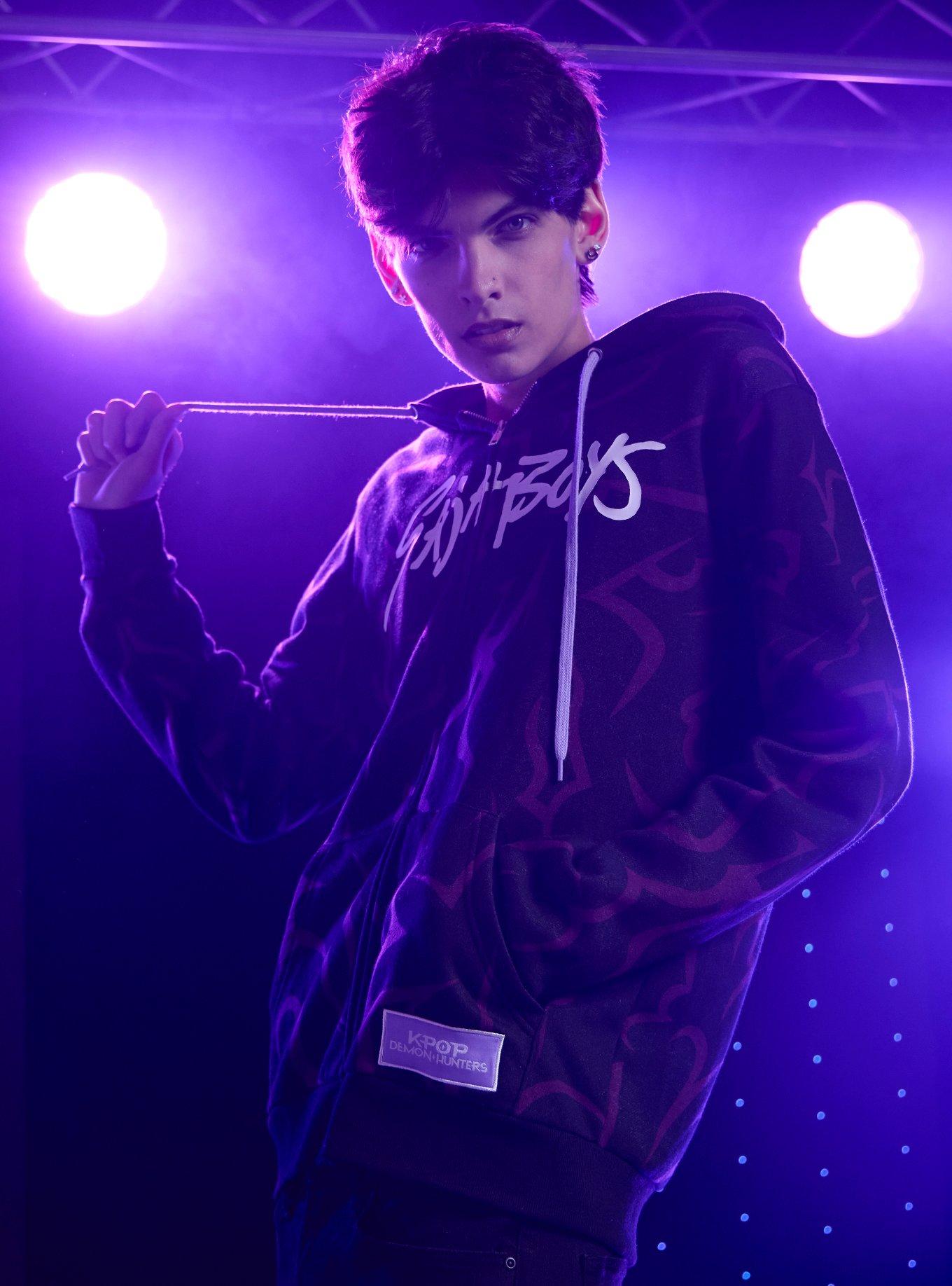 KPop Demon Hunters Saja Boys Demon Patterns Hoodie, , hi-res