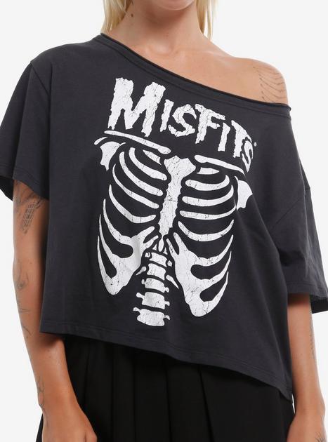 Misfits Rib Cage Girls Off-Shoulder T-Shirt | Hot Topic