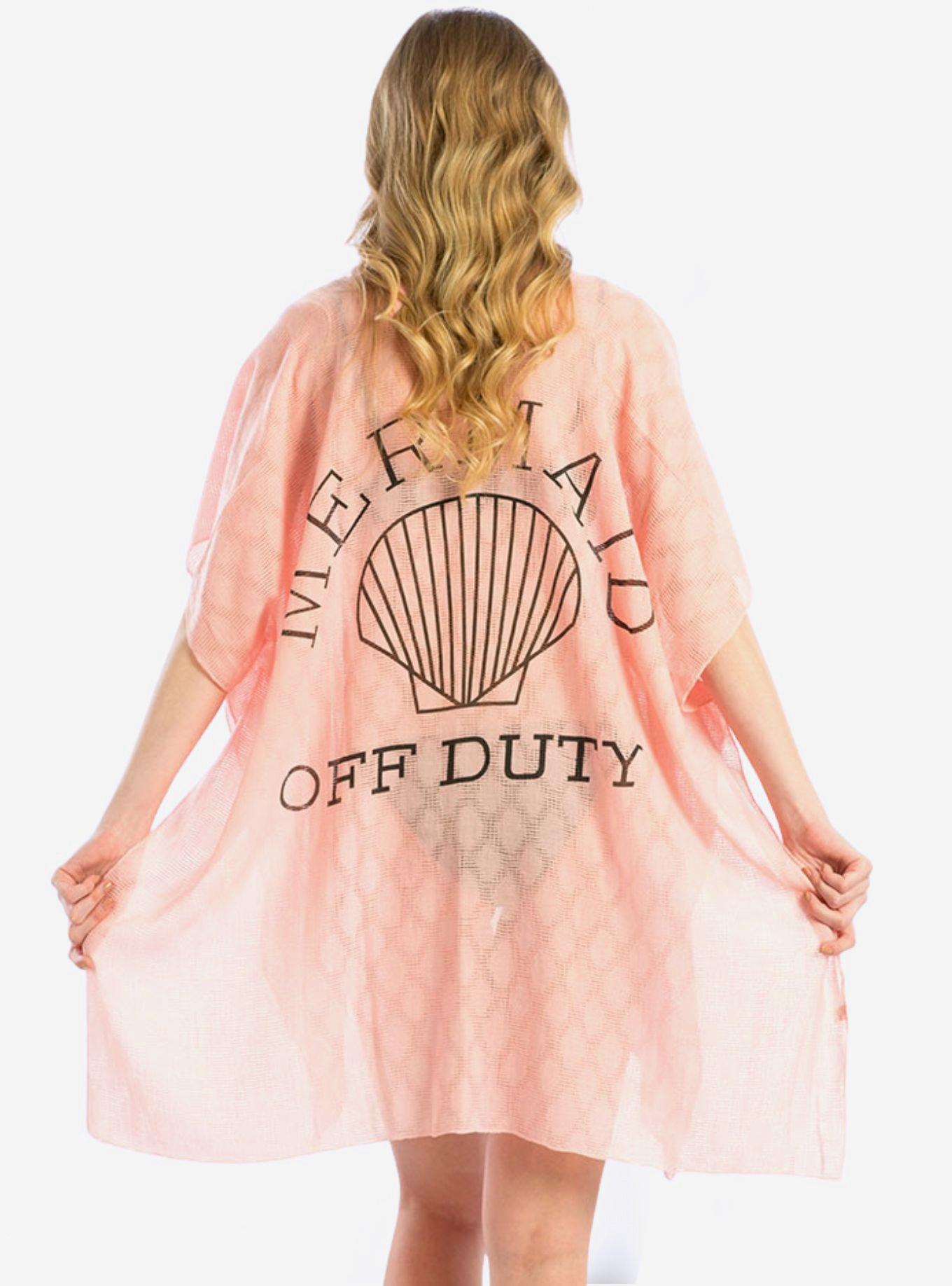 Mermaid Off Duty Pink Kimono Swim Cover Up, , hi-res