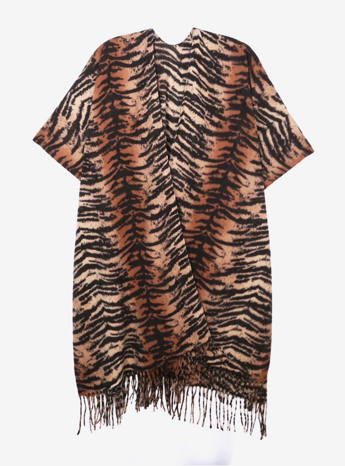 Tiger Print Kimono, , hi-res