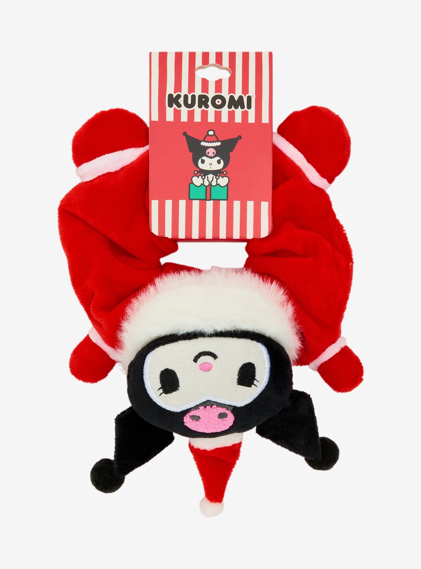 Kuromi Santa Plush Hair Scrunchie, , hi-res