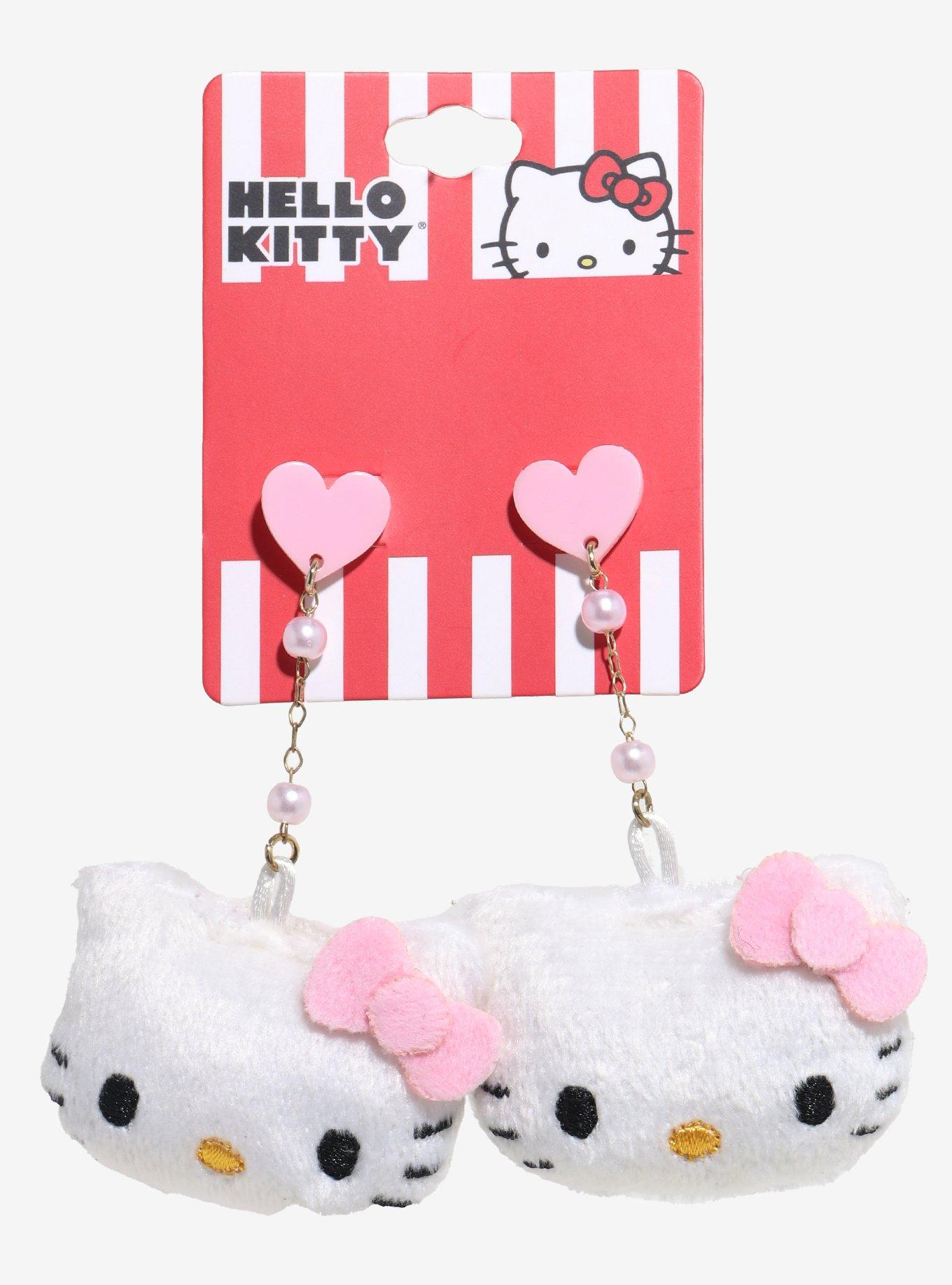 Hello Kitty Plush Drop Earrings, , hi-res