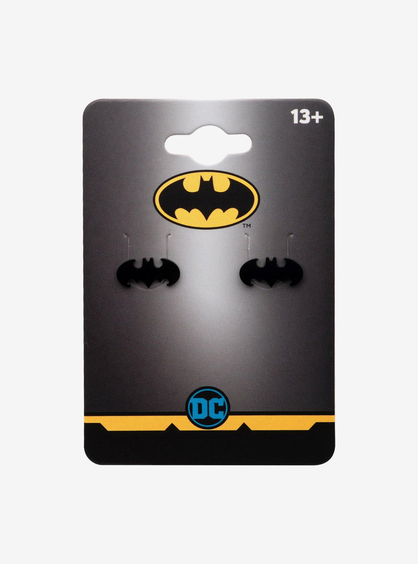 DC Comics Batman Logo Stud Earrings, , hi-res
