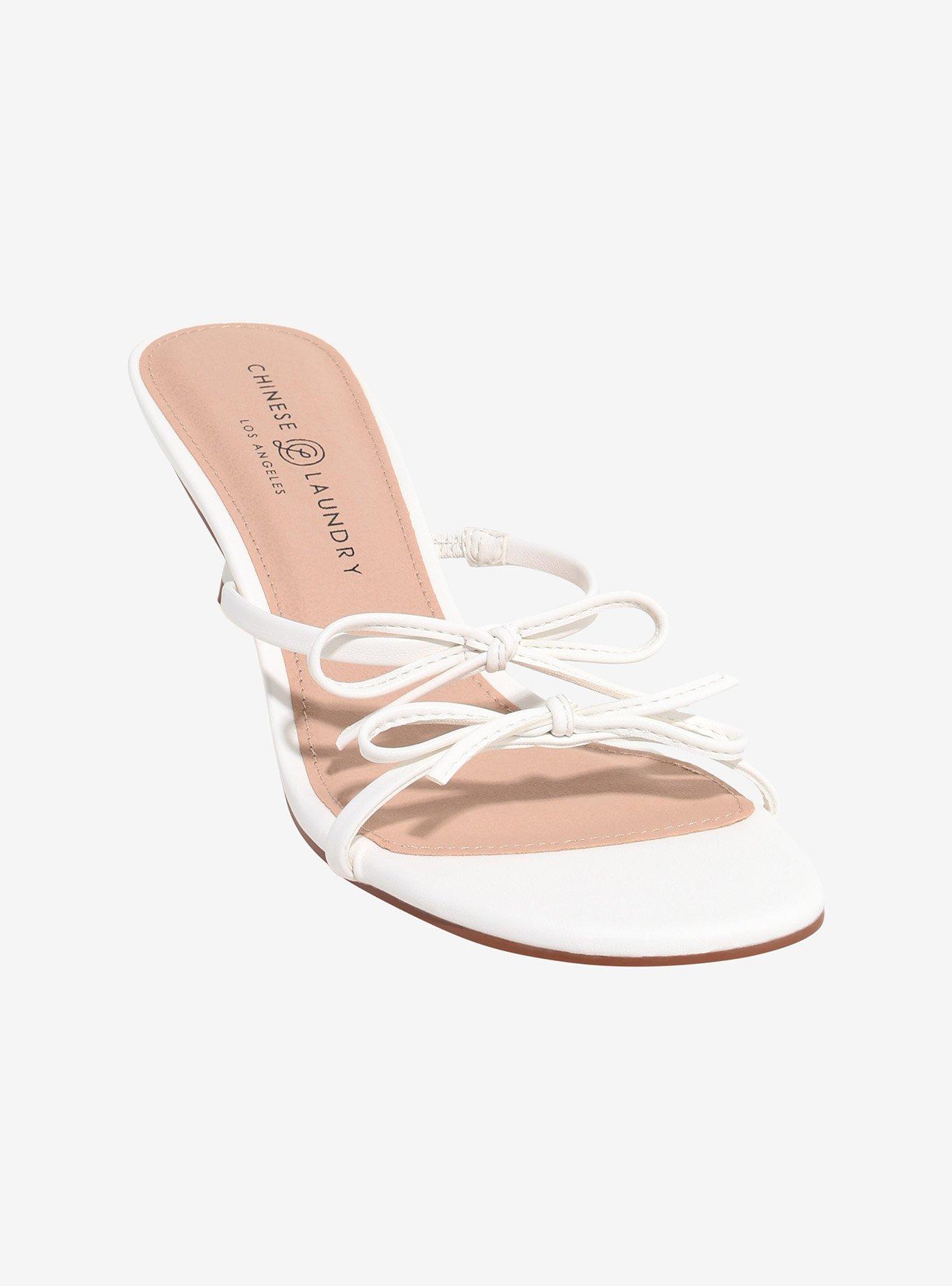 Chinese Laundry White Maru Strappy Heels, , hi-res