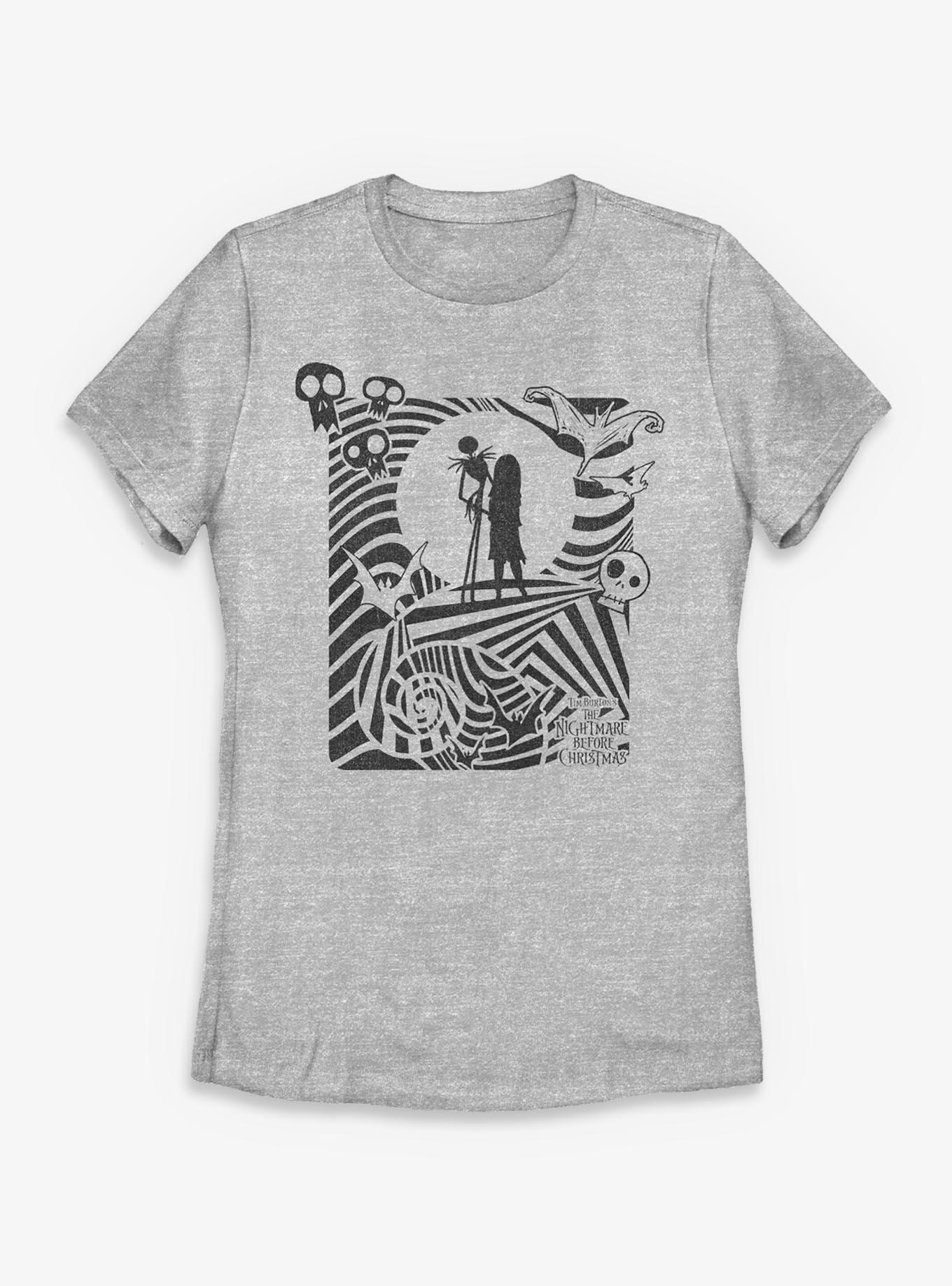 Disney The Nightmare Before Christmas Hypnotic Jack And Sally Womens T-Shirt, , hi-res