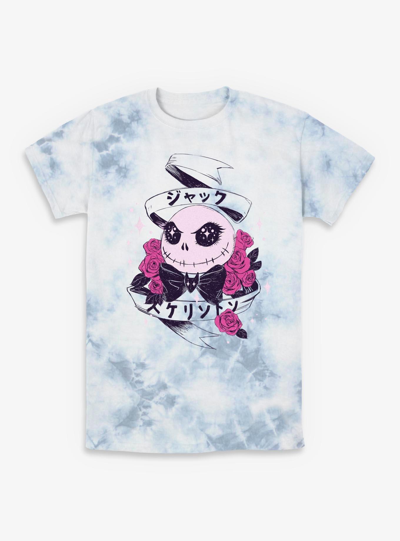Disney The Nightmare Before Christmas Cutie Kanji Tie-Dye T-Shirt, WHITEBLUE, hi-res