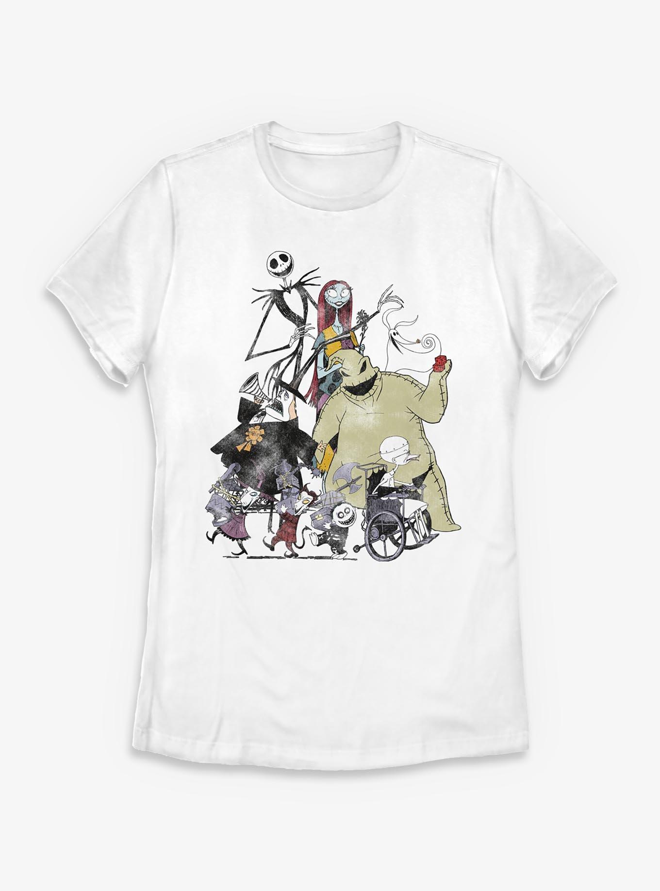 Disney The Nightmare Before Christmas Group Shot Womens T-Shirt, , hi-res