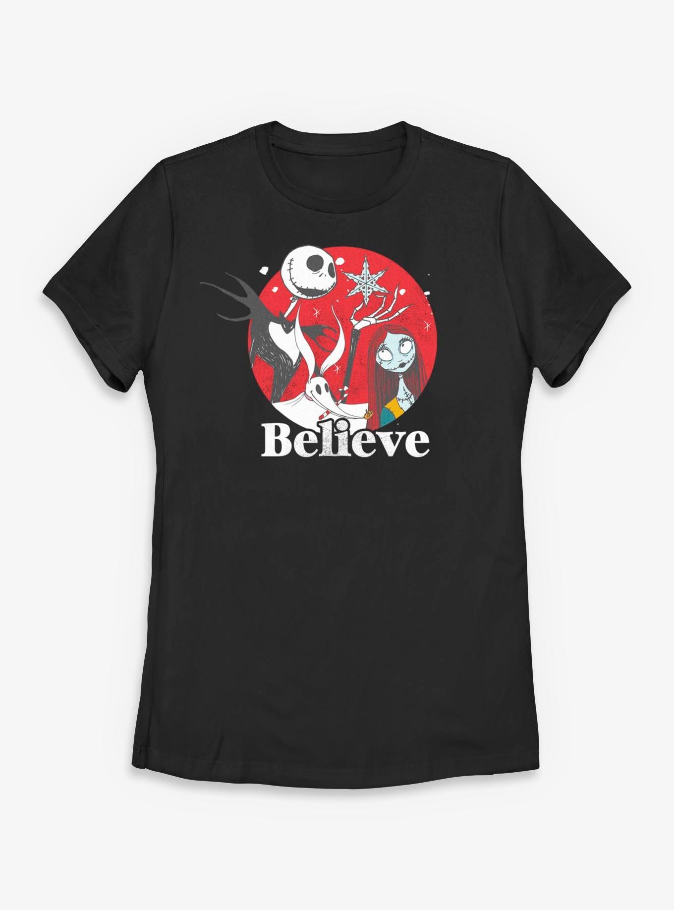 Disney The Nightmare Before Christmas Jack And Sally Believe Womens T-Shirt, , hi-res