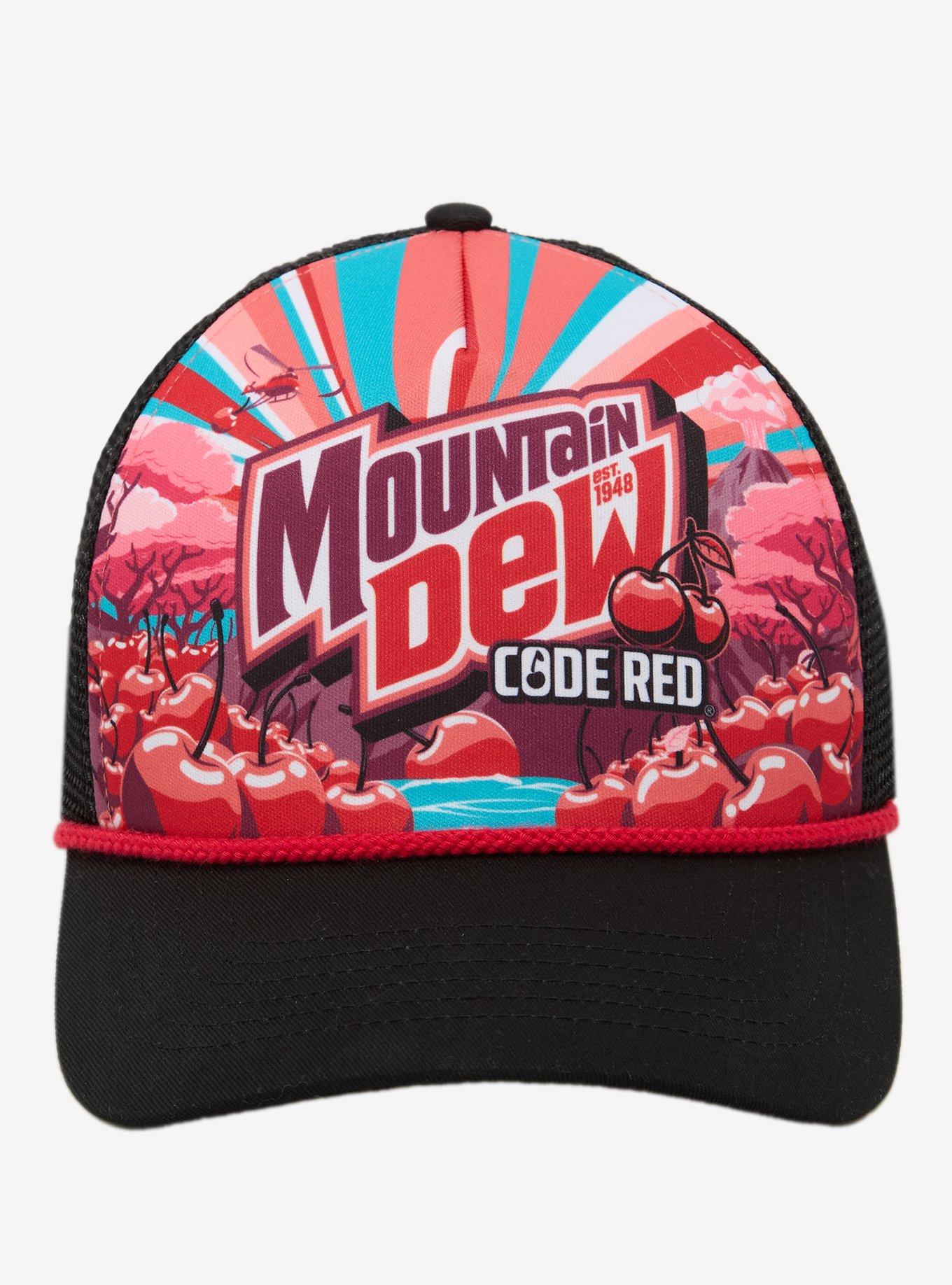 Mountain Dew Code Red Trucker Hat, , hi-res