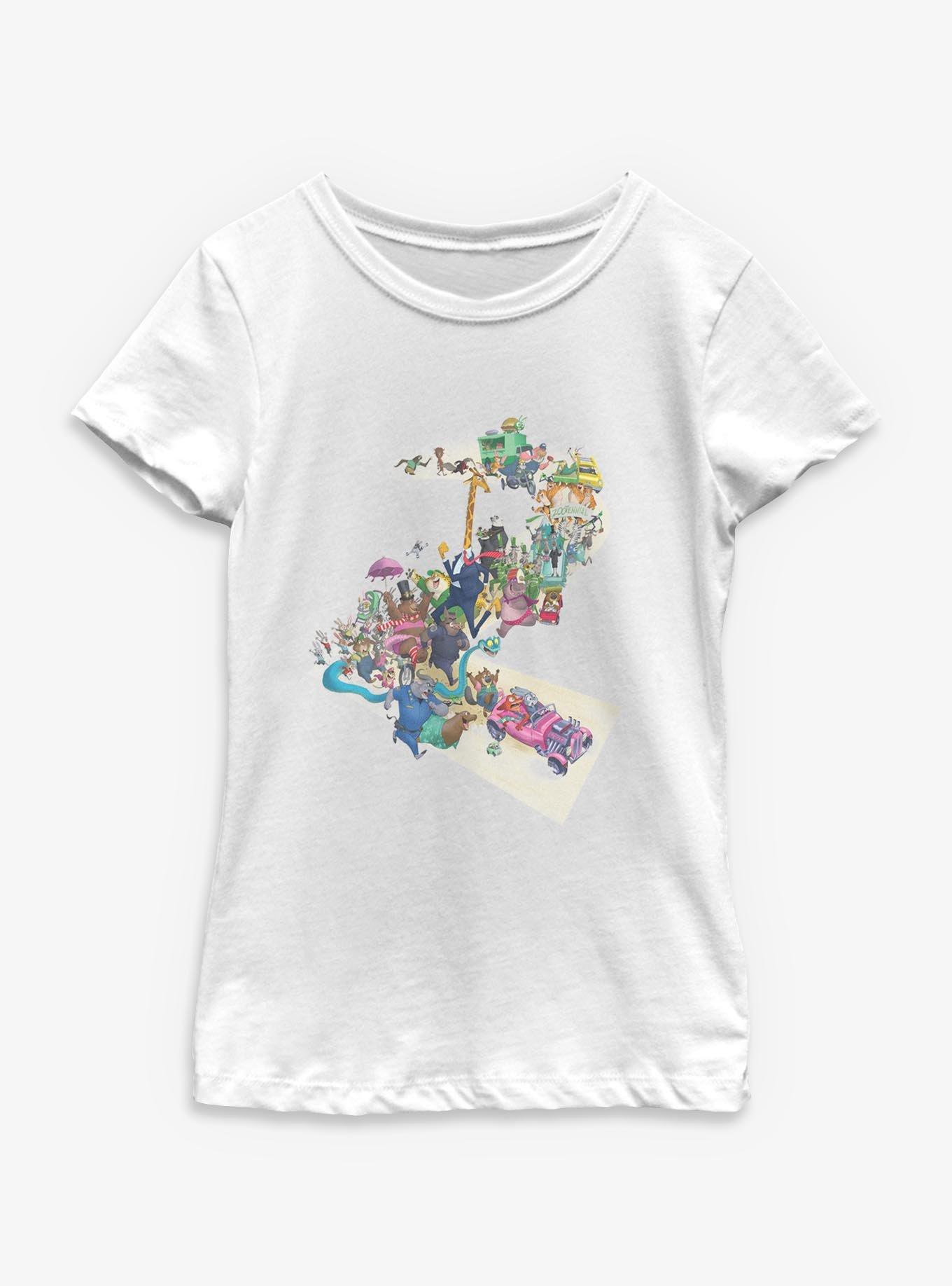 Disney Zootopia 2 City Shaped Two Youth Girls T-Shirt, , hi-res