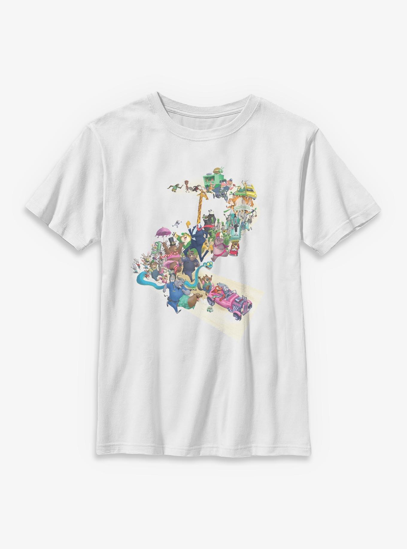 Disney Zootopia 2 City Shaped Two Youth T-Shirt, , hi-res