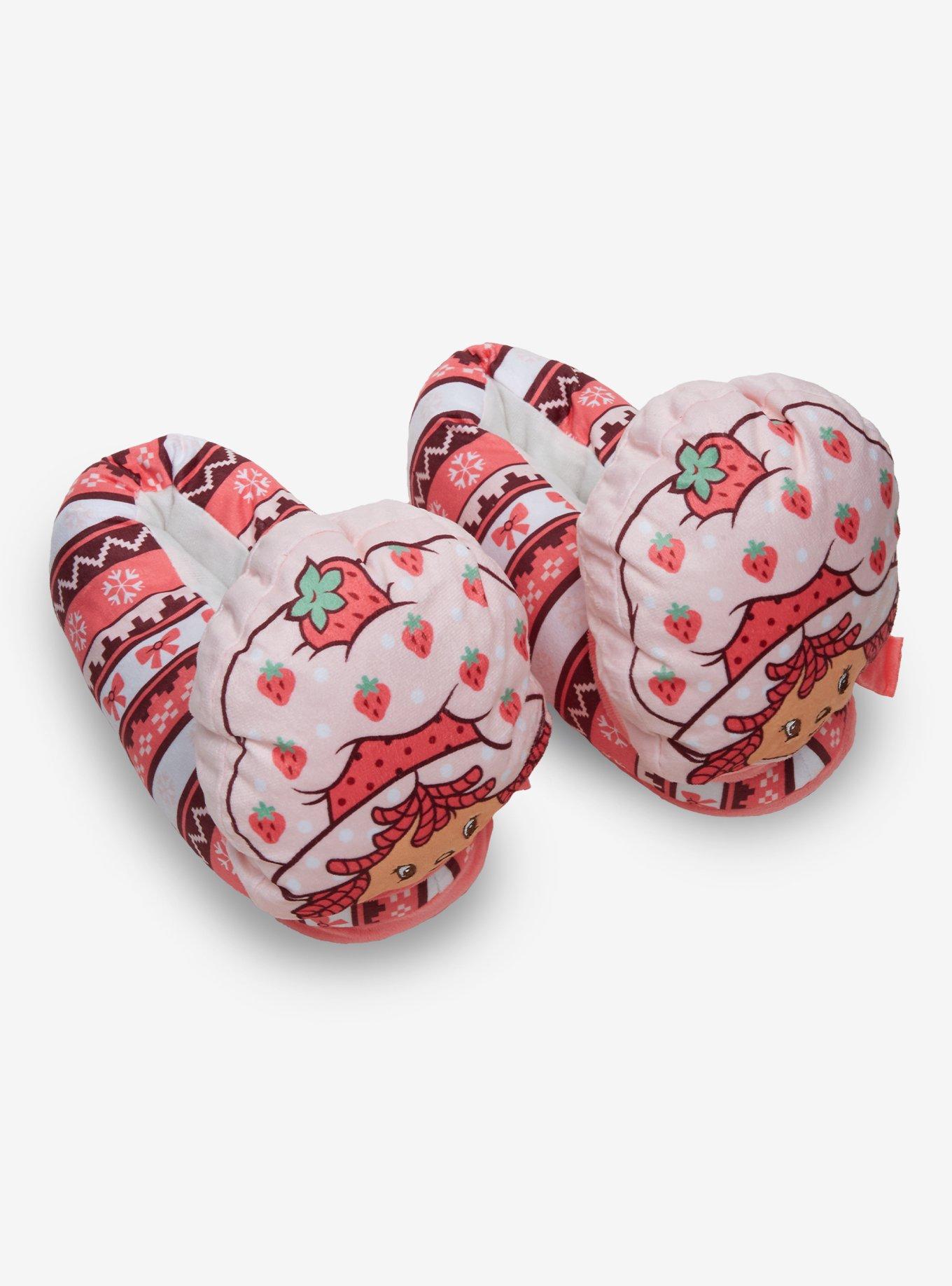 Strawberry Shortcake Fair Isle Plush Slippers, , hi-res
