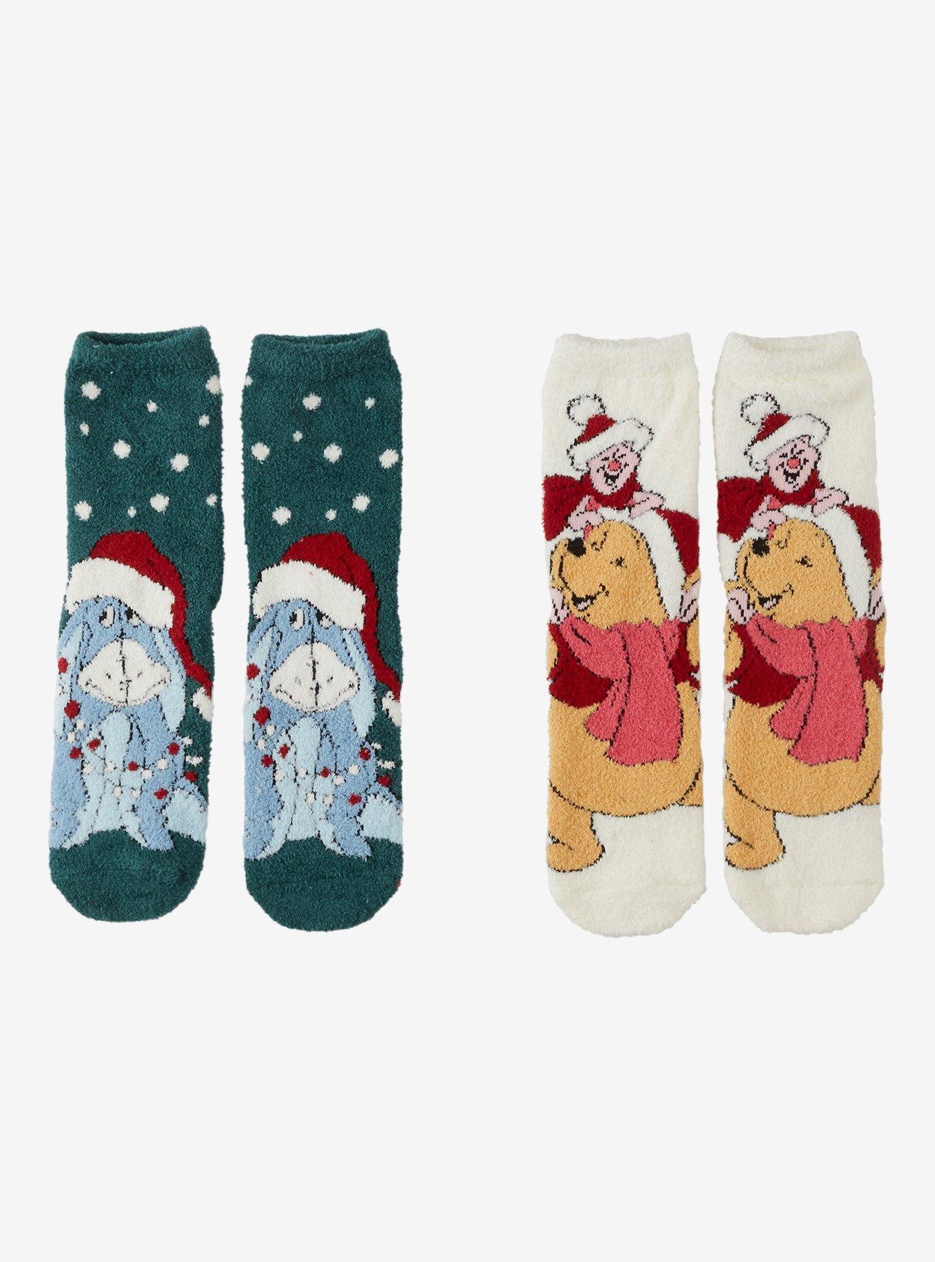 Disney Winnie The Pooh & Eeyore Holiday Cozy Socks 2 Pair, , hi-res