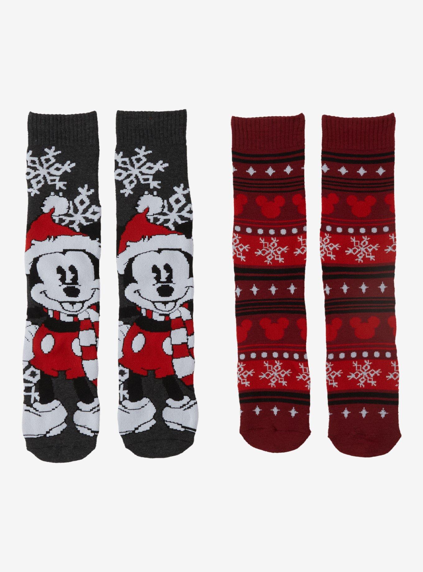 Disney Mickey Mouse Fair Isle Crew Socks 2 Pair, , hi-res