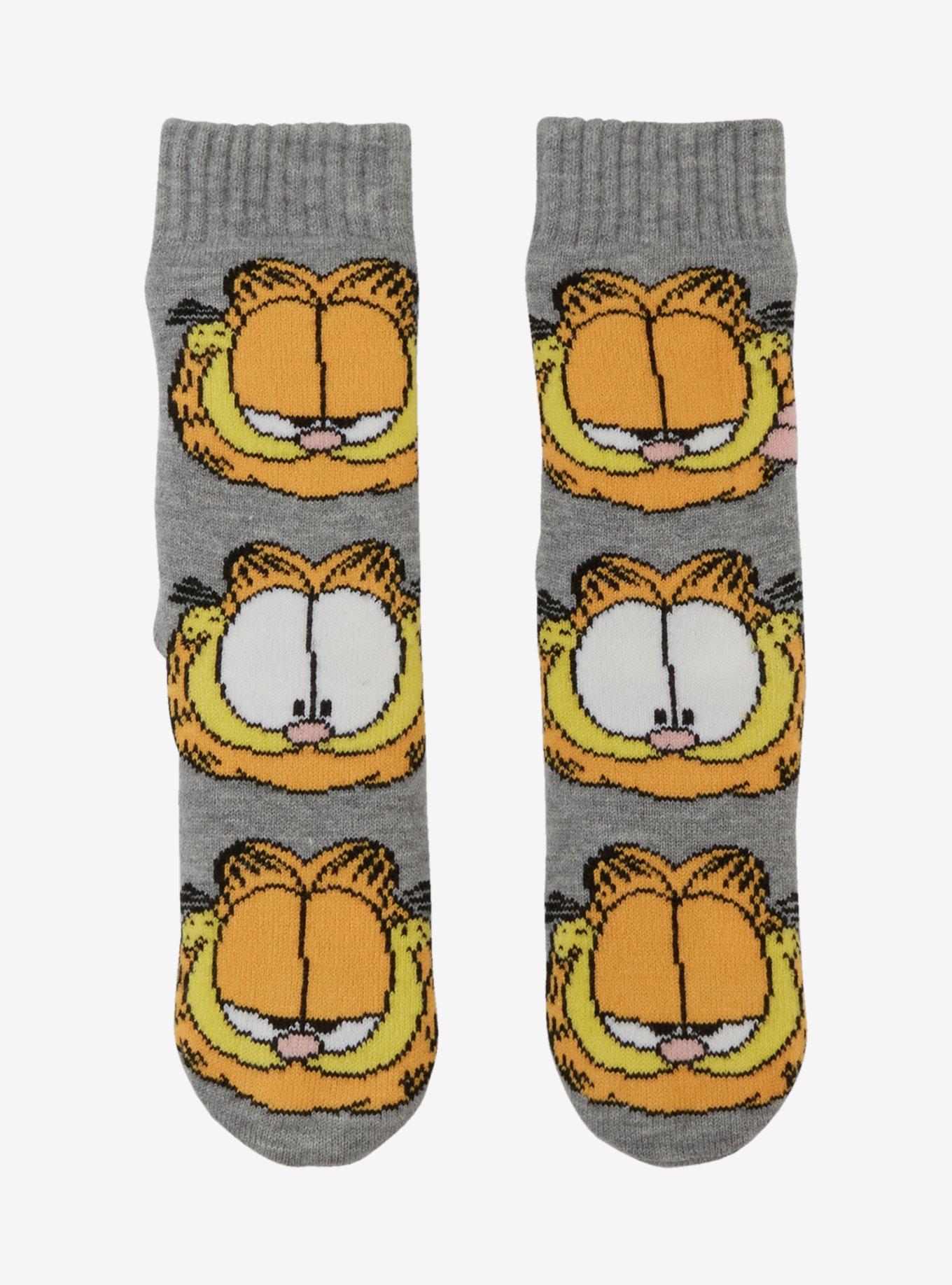 Garfield Face Cozy Slipper Socks, , hi-res