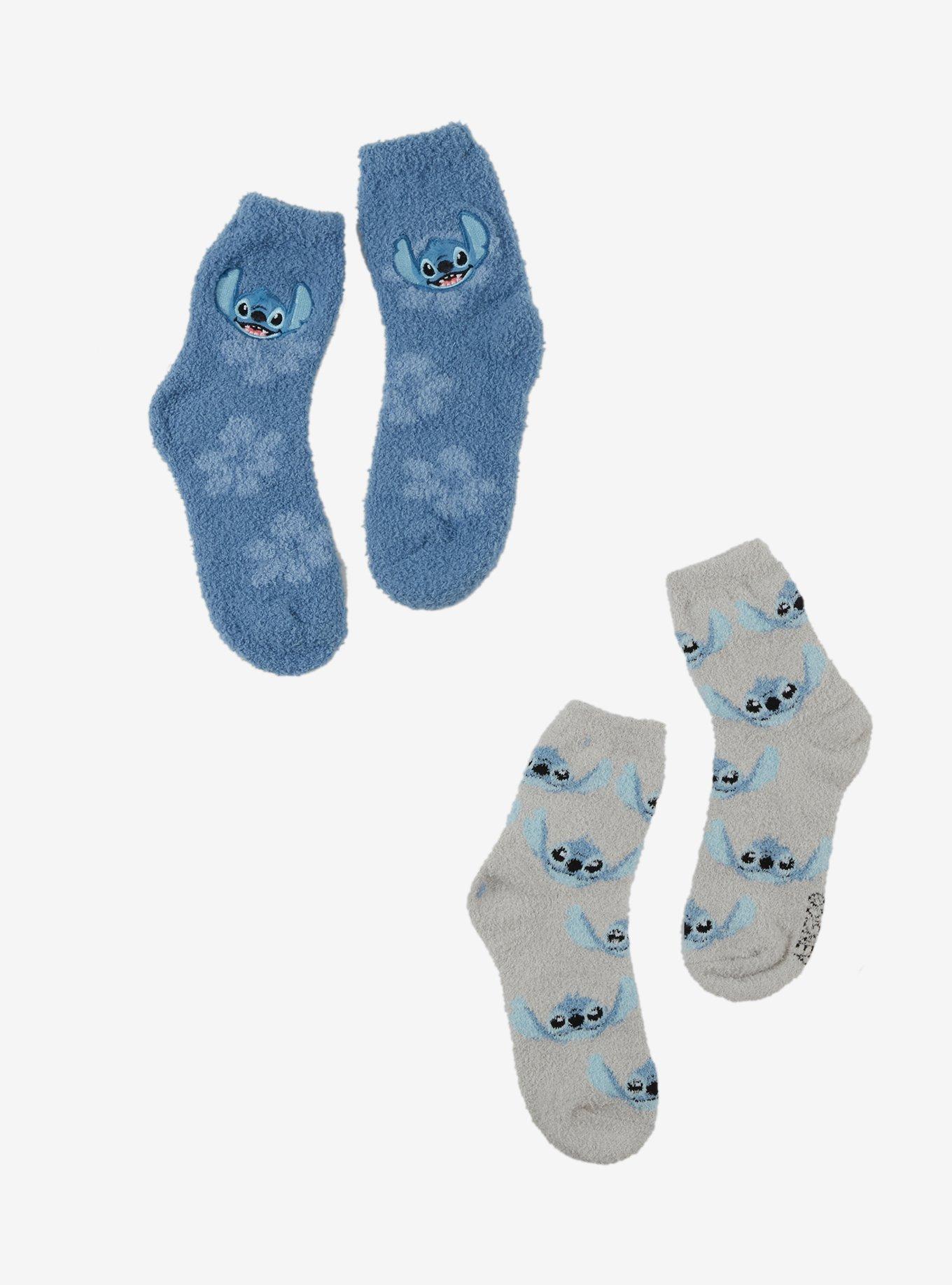 Disney Stitch Floral Cozy Socks 2 Pair, , hi-res