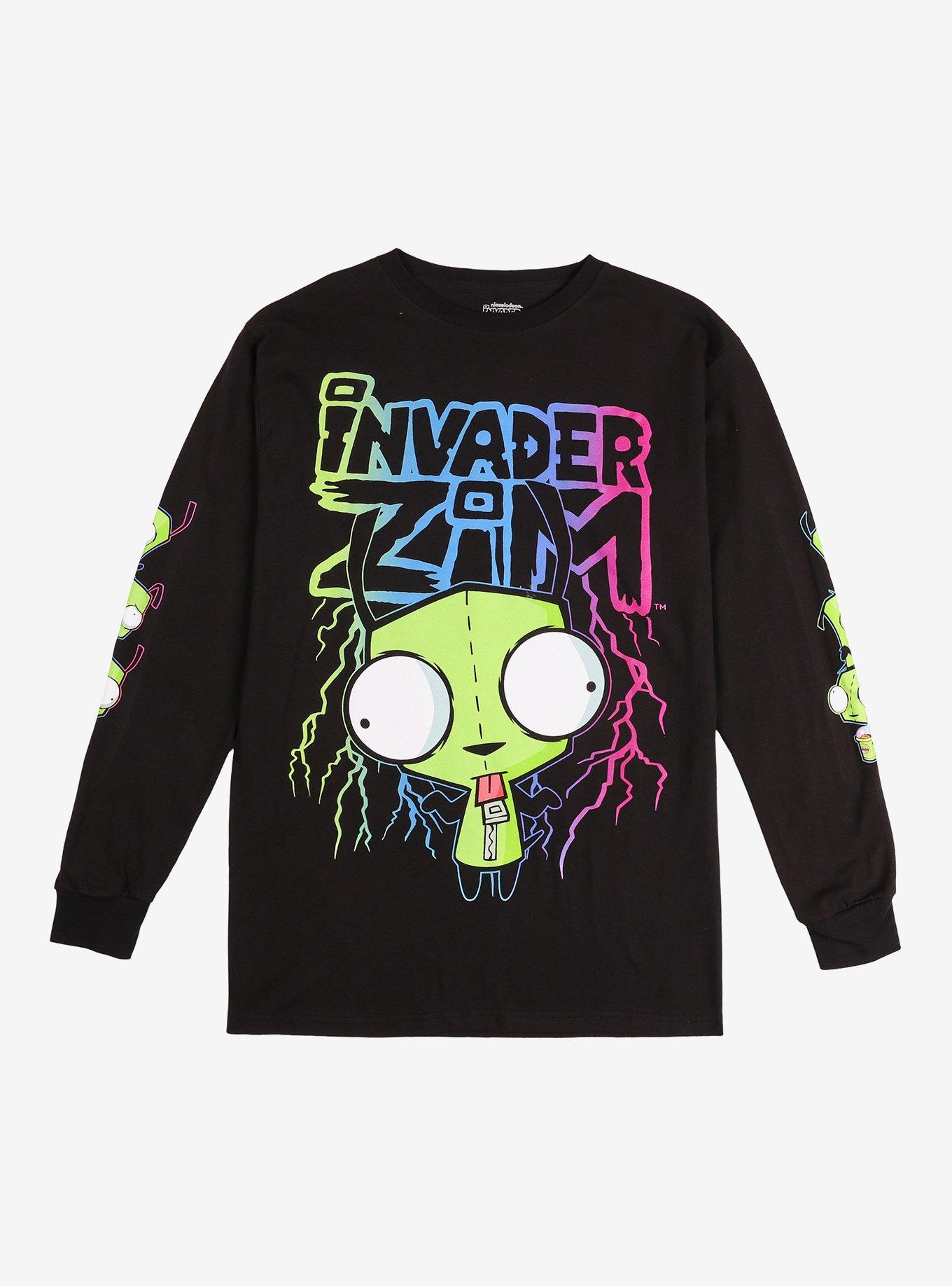 Invader Zim GIR Rainbow Gradient Long-Sleeve T-Shirt, , hi-res