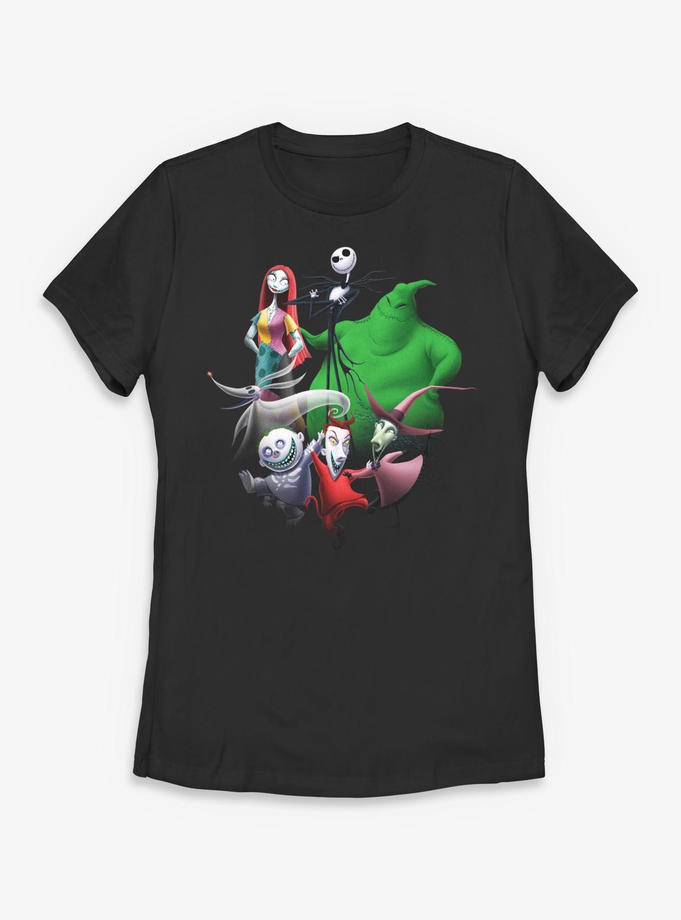 Disney The Nightmare Before Christmas Character Group Shot Womens T-Shirt, , hi-res