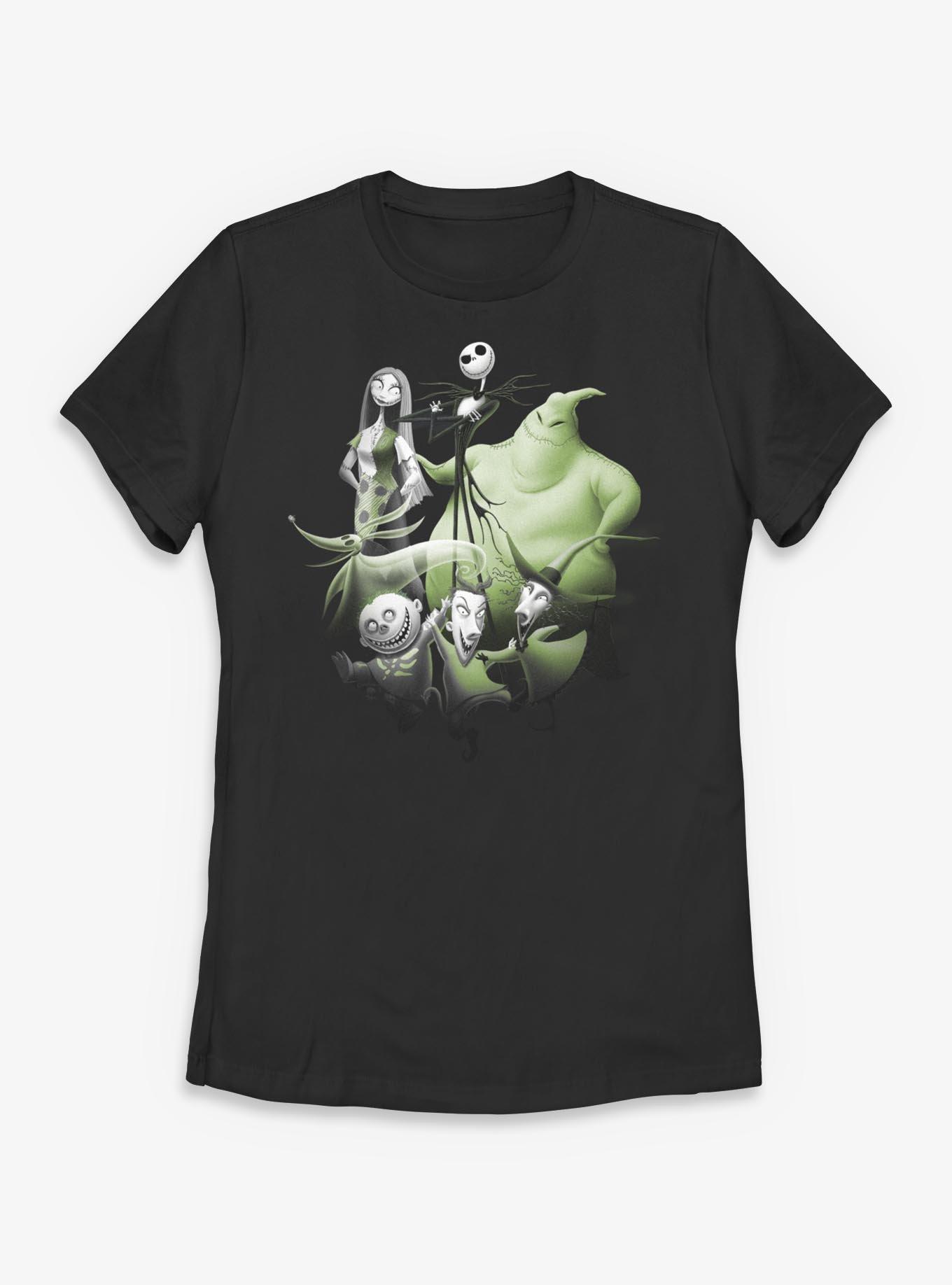 Disney The Nightmare Before Christmas Character Night Group Shot Womens T-Shirt, , hi-res