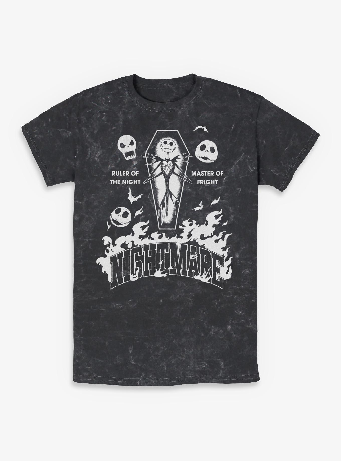 Disney The Nightmare Before Christmas Smashing Pumpkin Mineral Wash T-Shirt, BLACK, hi-res