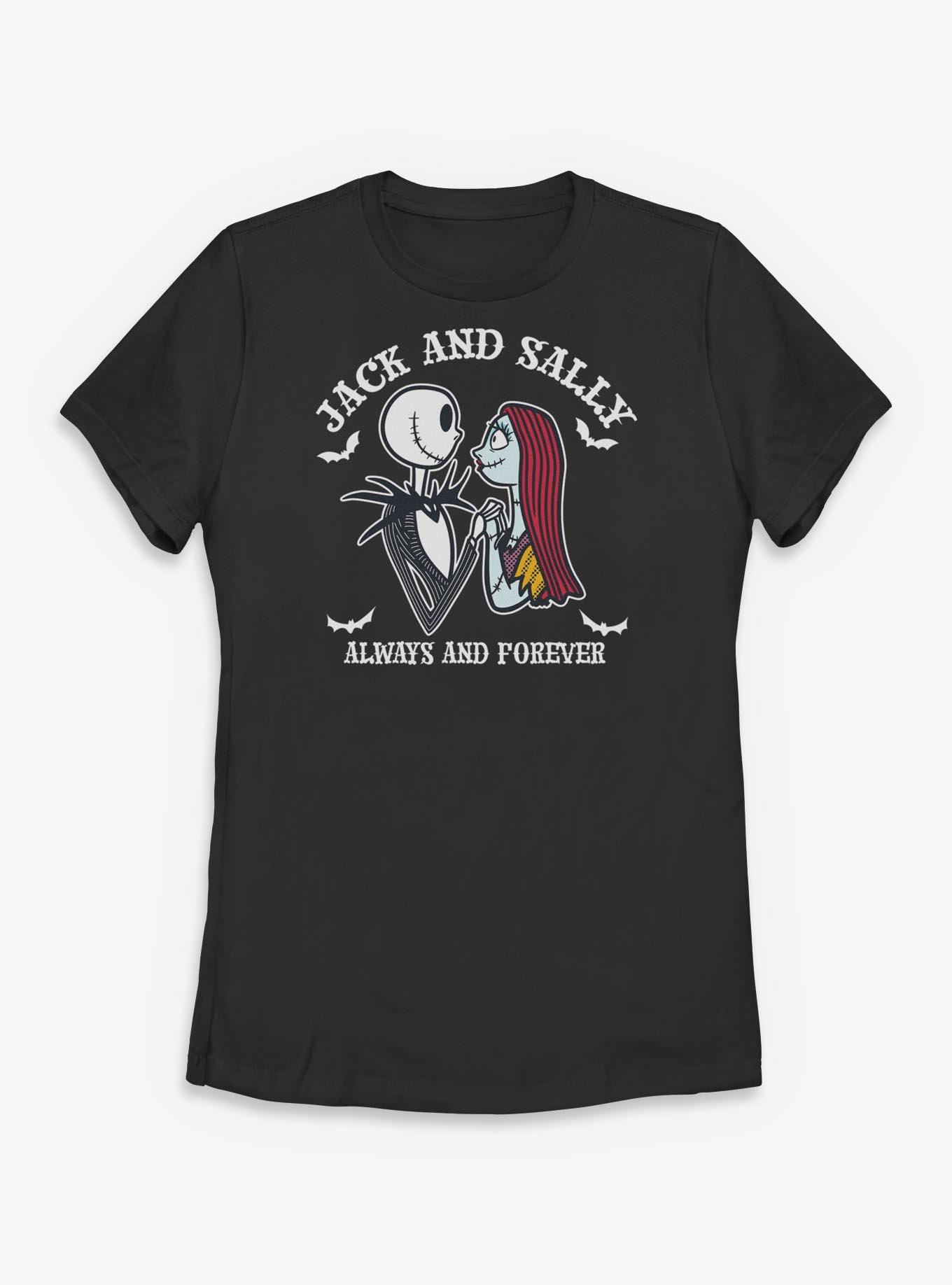 Disney The Nightmare Before Christmas Jack And Sally Simply Bats Womens T-Shirt, , hi-res