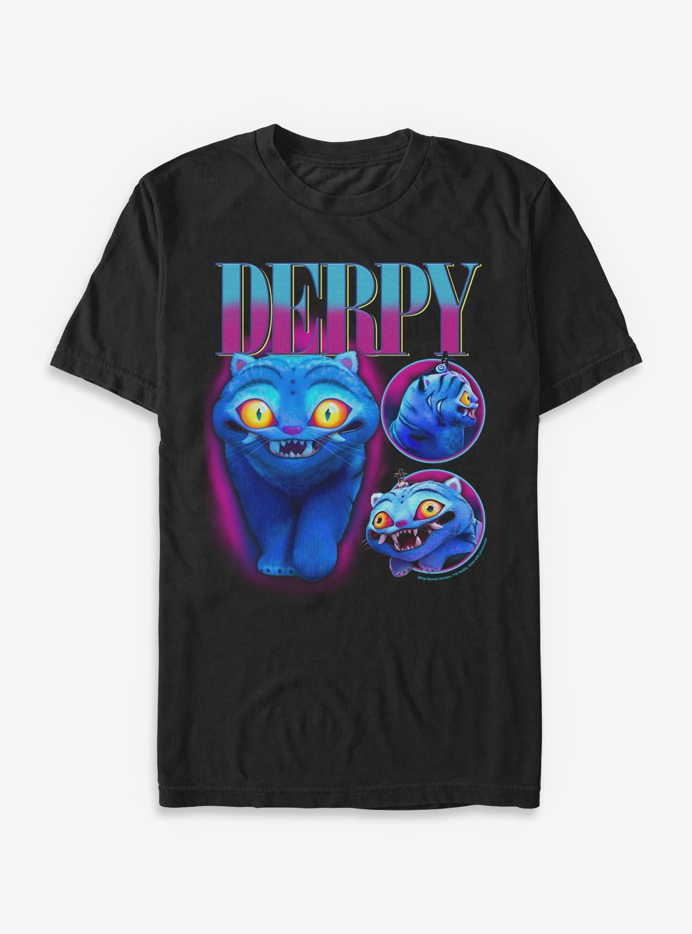 KPop Demon Hunters Derpy Tiger Collage T-Shirt
