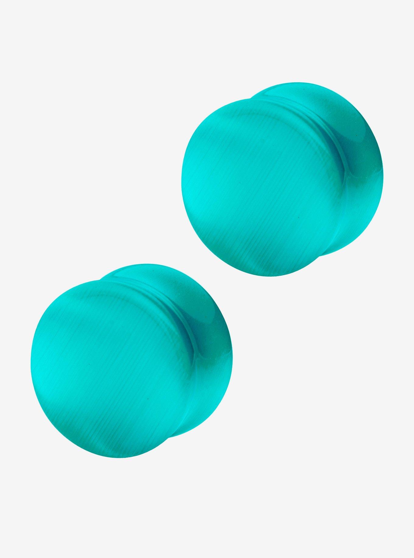 Cat's Eye Stone Teal Plug 2 Pack, , hi-res