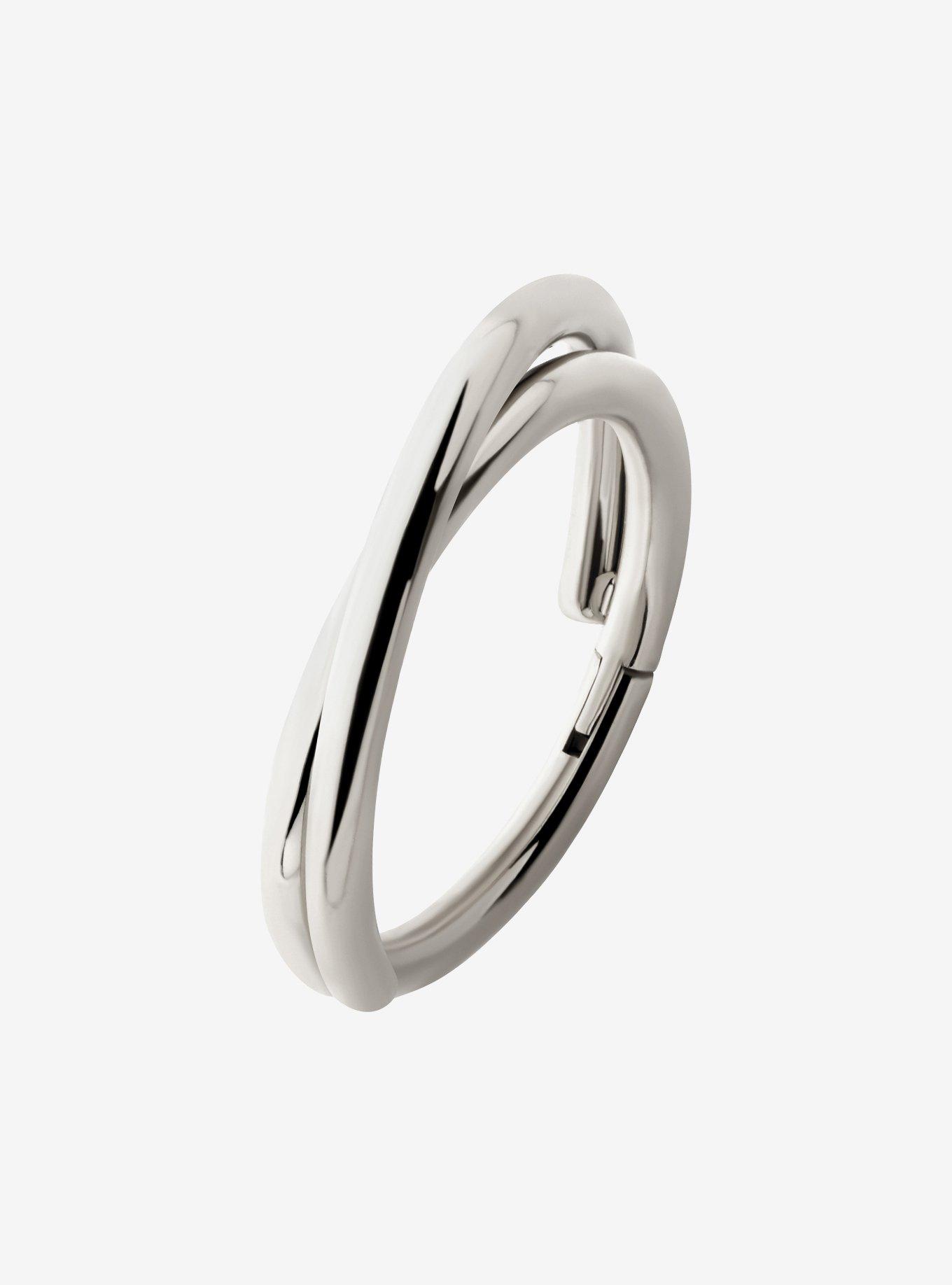 16G Titanium Silver Overlap Hinged Clicker, , hi-res
