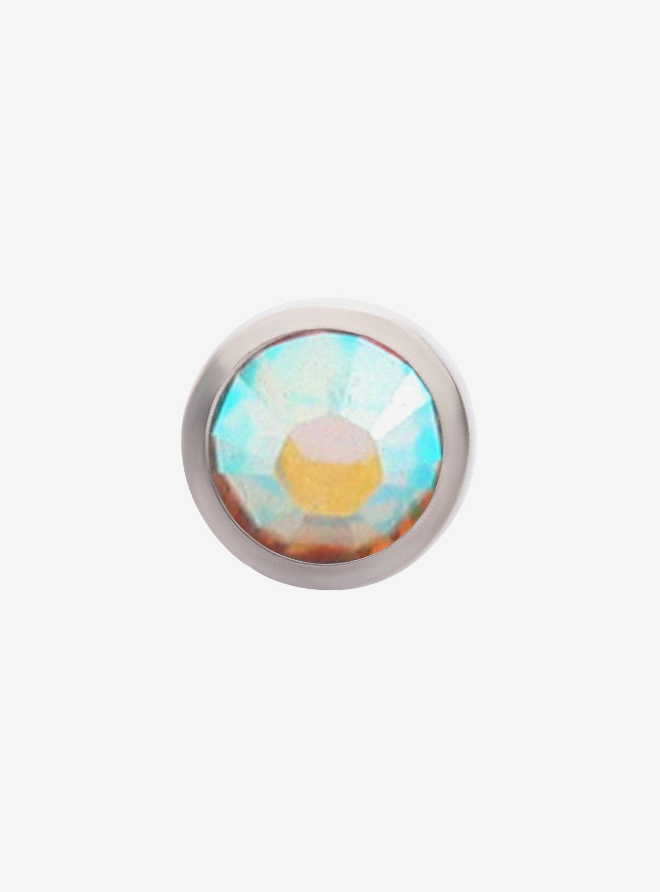 Titanium Iridescent Gem Dermal Stud, , hi-res
