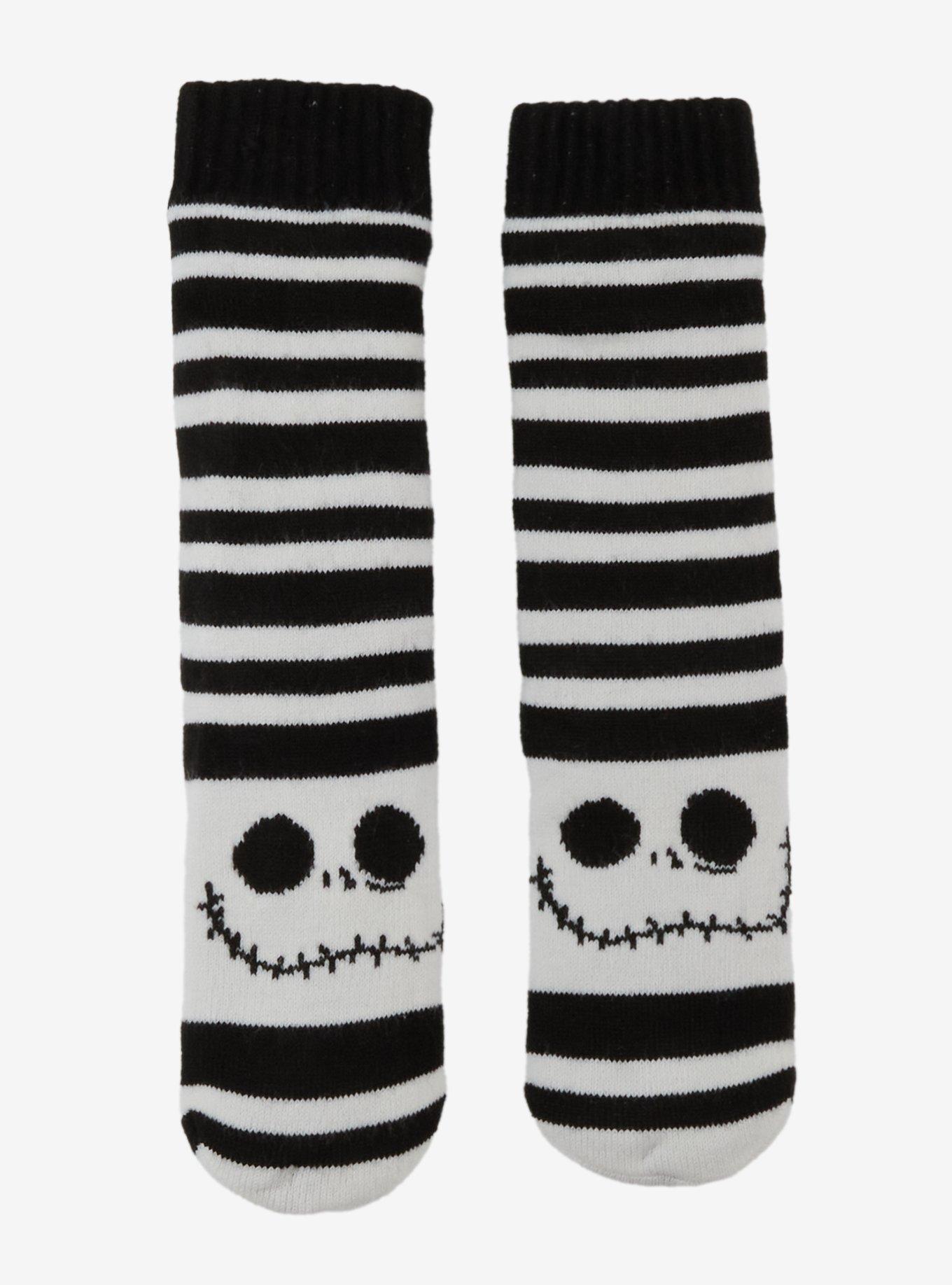 The Nightmare Before Christmas Jack Stripe Cozy Slipper Socks, , hi-res