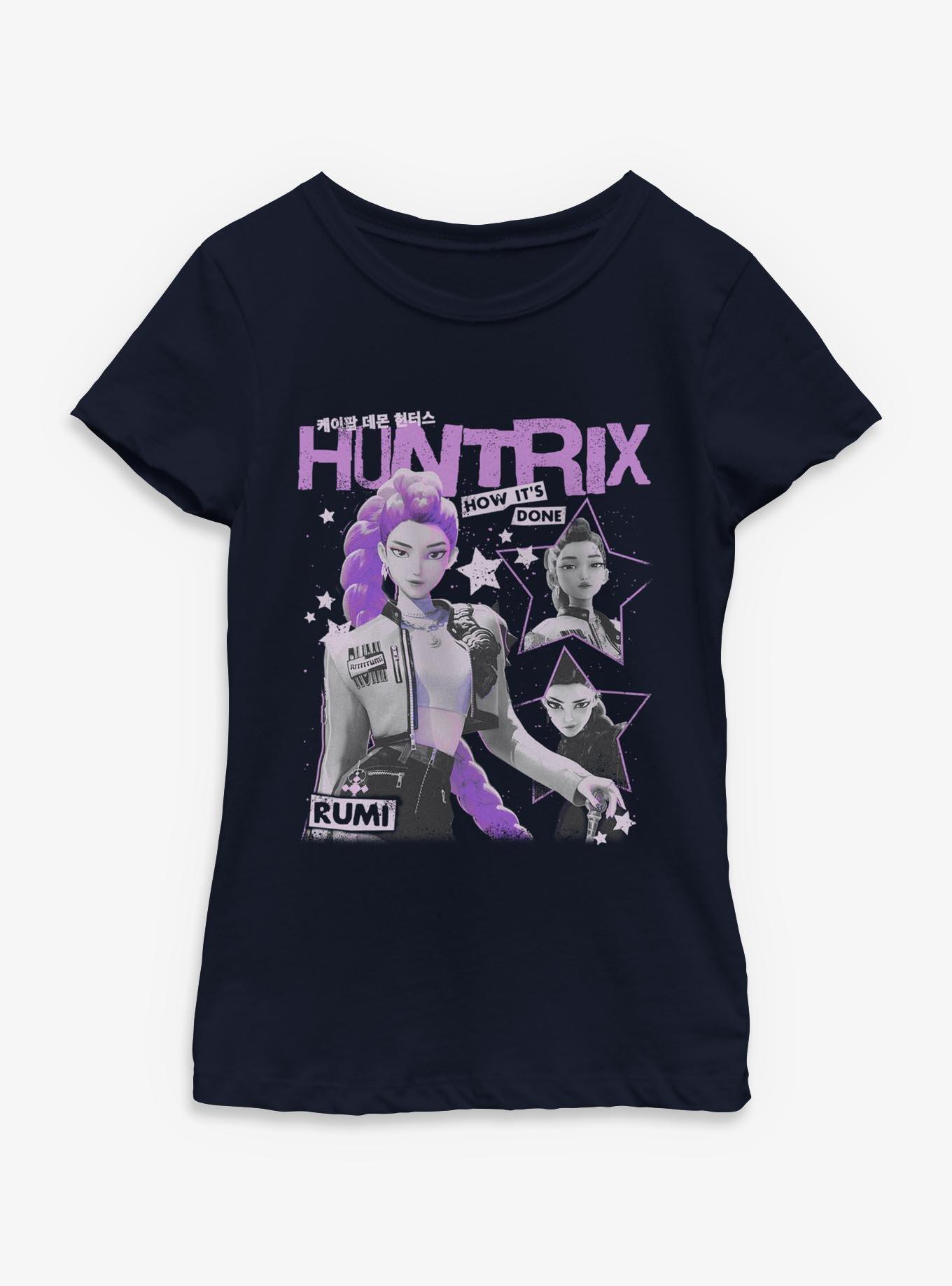 KPop Demon Hunters Rumi Stars Collage Youth Girls T-Shirt, , hi-res