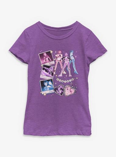 KPop Demon Hunters HUNTR/X Collage Youth Girls T-Shirt - PURPLE