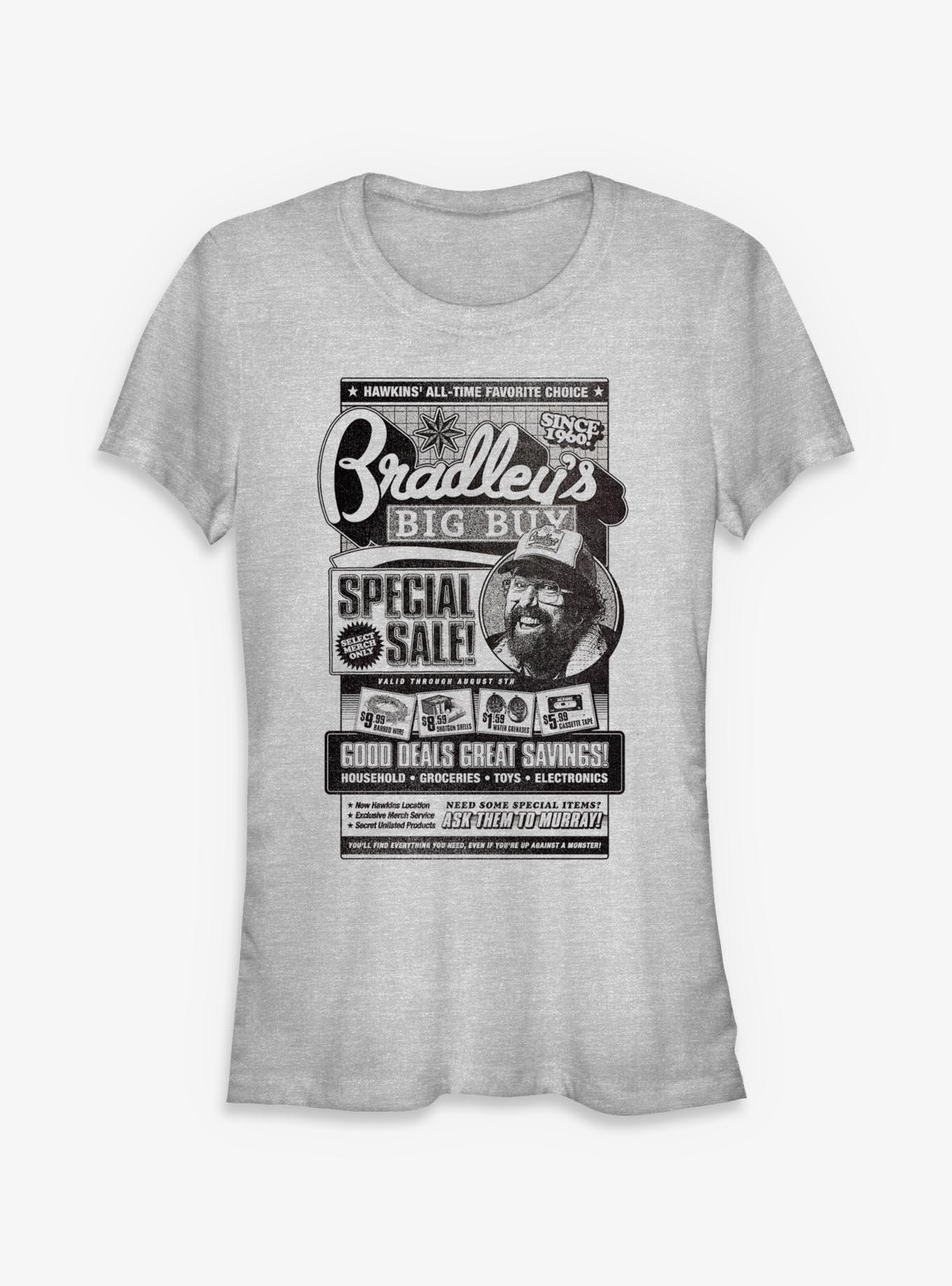 Stranger Things Bradley's Big Buy Girls T-Shirt, SPORT GRAY, hi-res