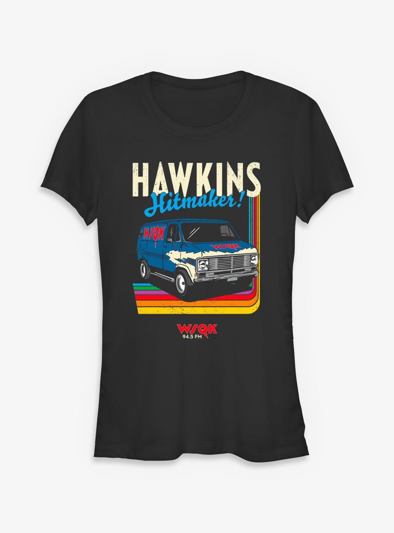 Stranger Things Hawkins Hitmaker WSQK 94.5FM Girls T-Shirt
