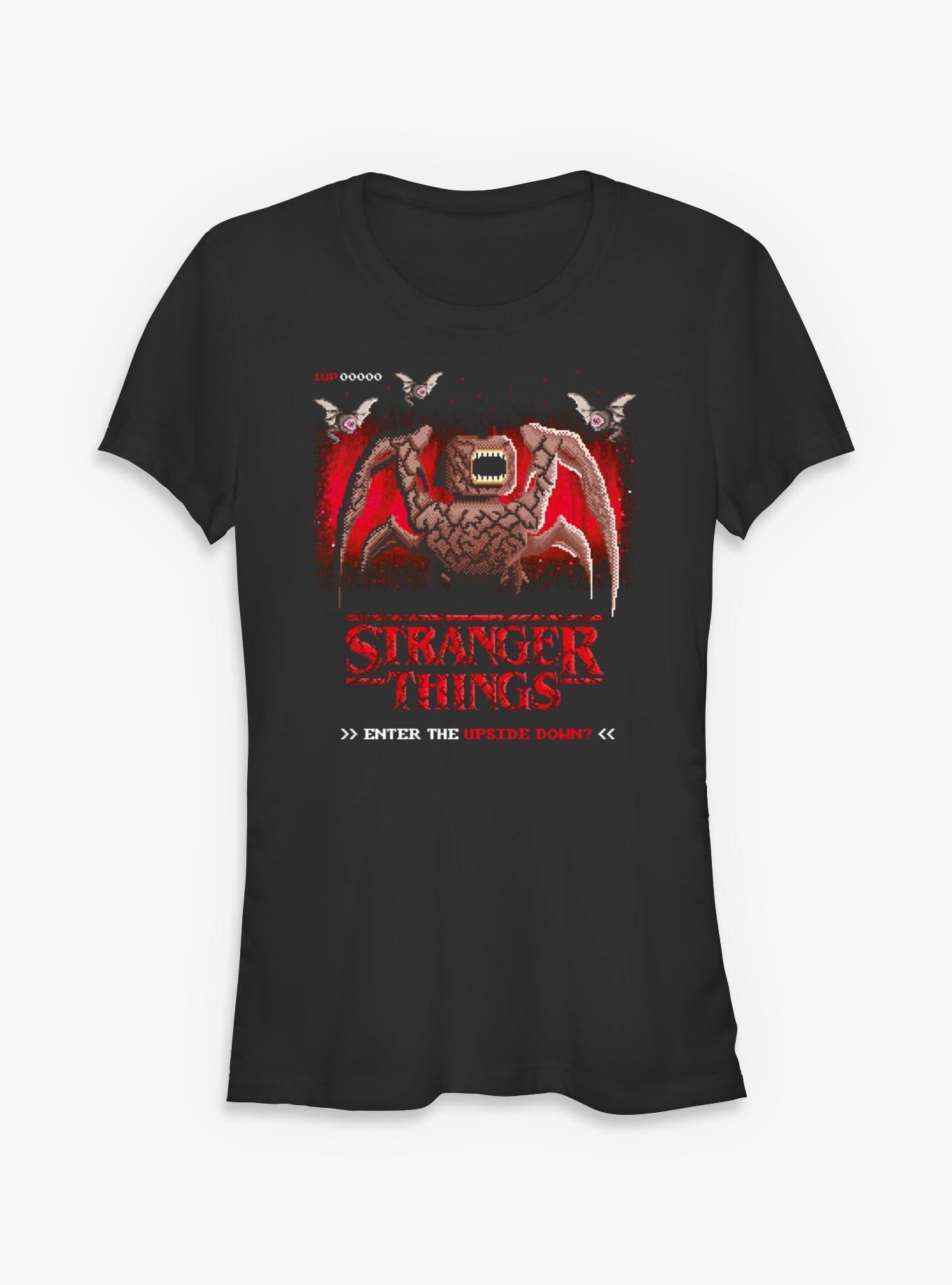 Stranger Things Videogame Start Menu Girls T-Shirt