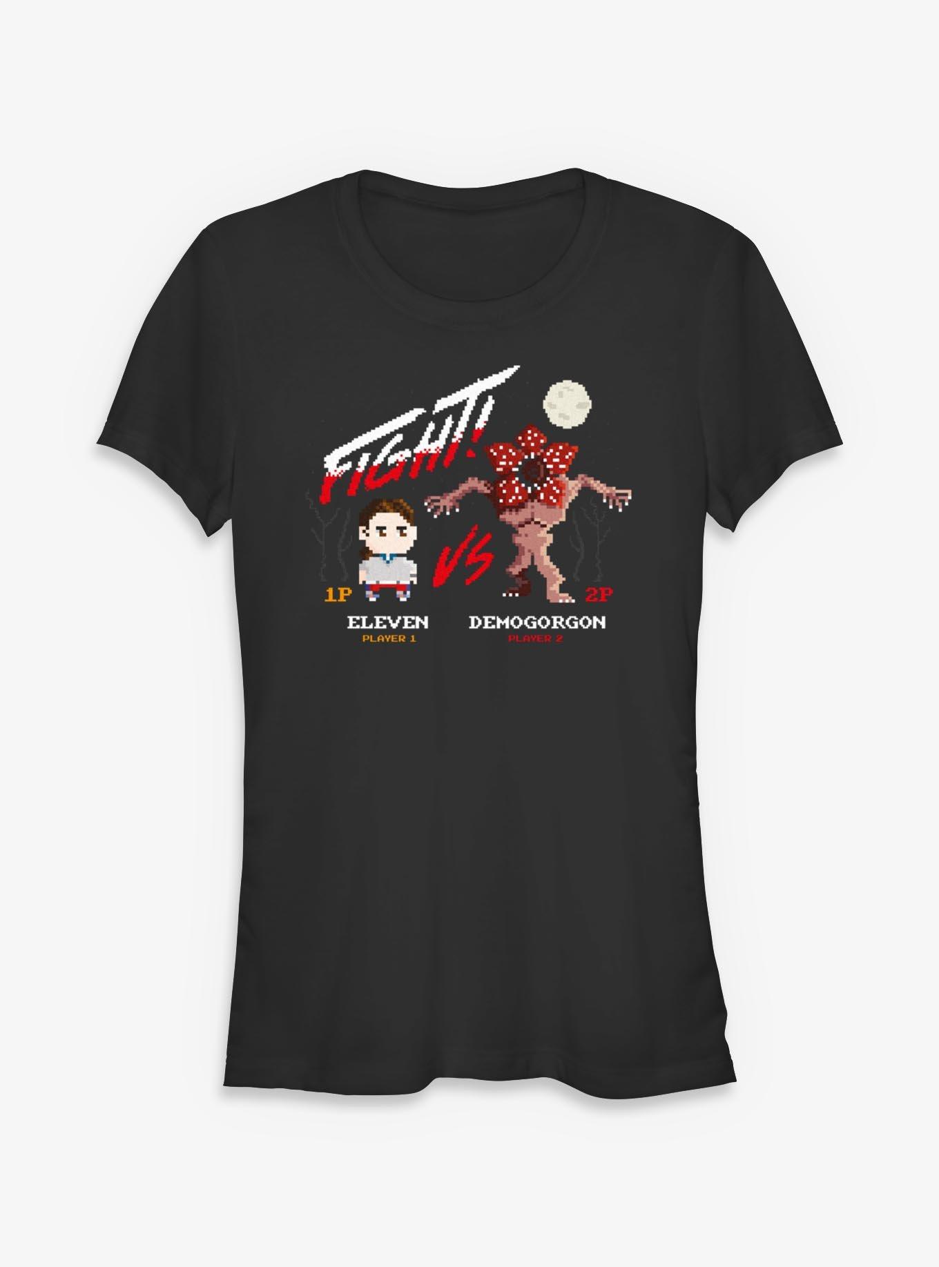 Stranger Things Eleven Vs Demogorgon Girls T-Shirt, BLACK, hi-res