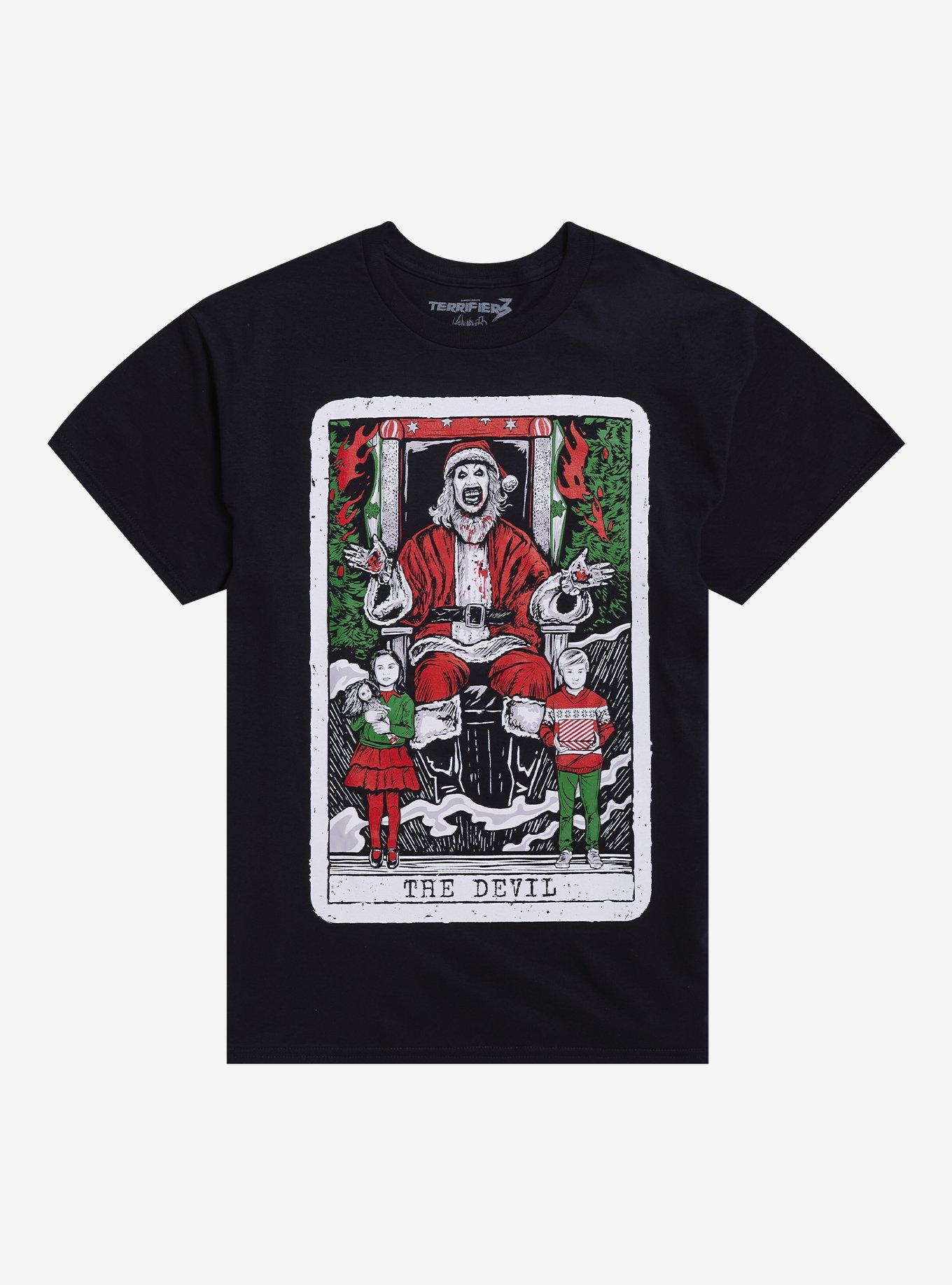 Terrifier 3 Santa Tarot T-Shirt By Vertebrae33, , hi-res