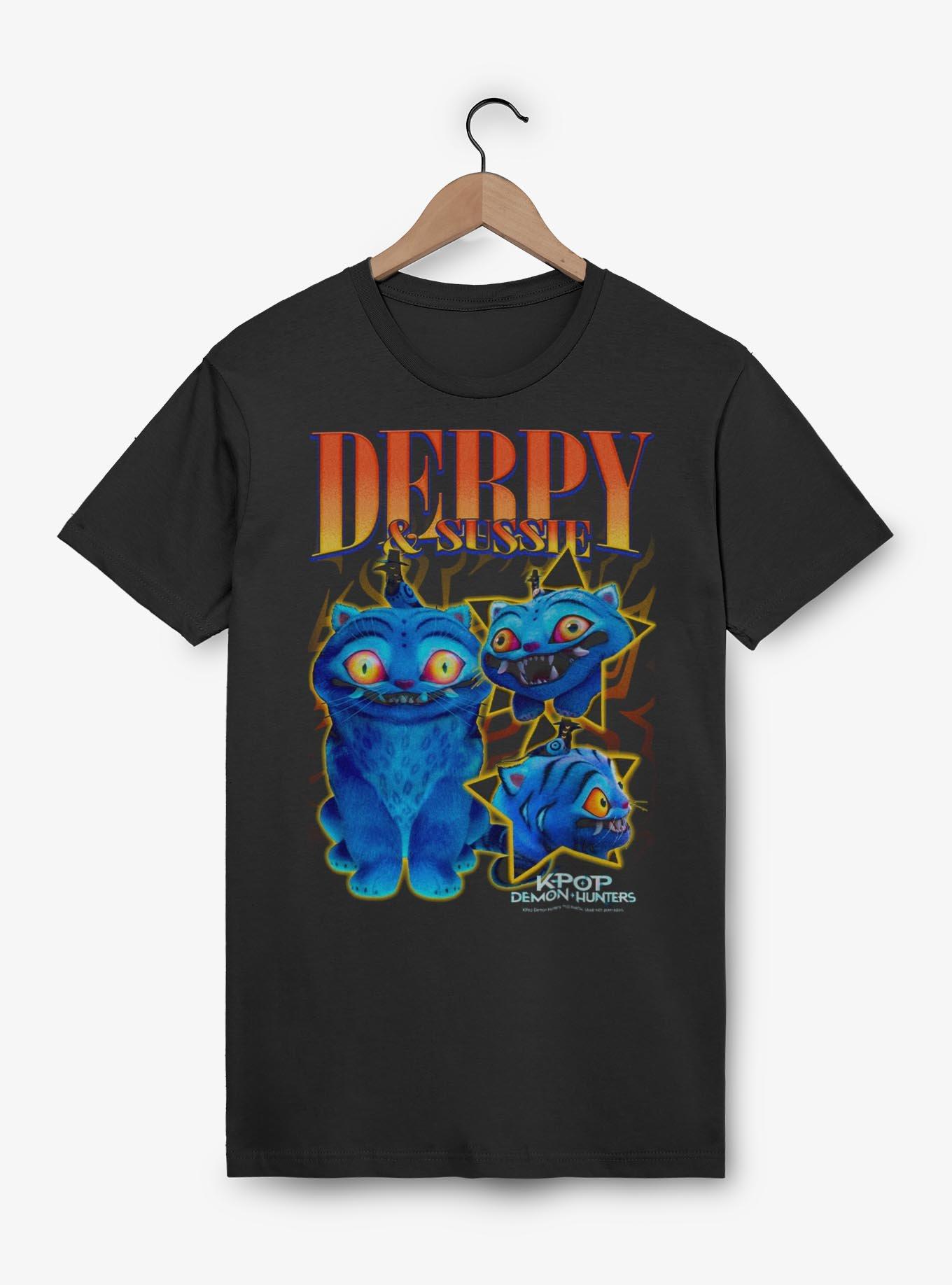 KPop Demon Hunters Derpy Tiger And Sussie Bird Collage T-Shirt, , hi-res