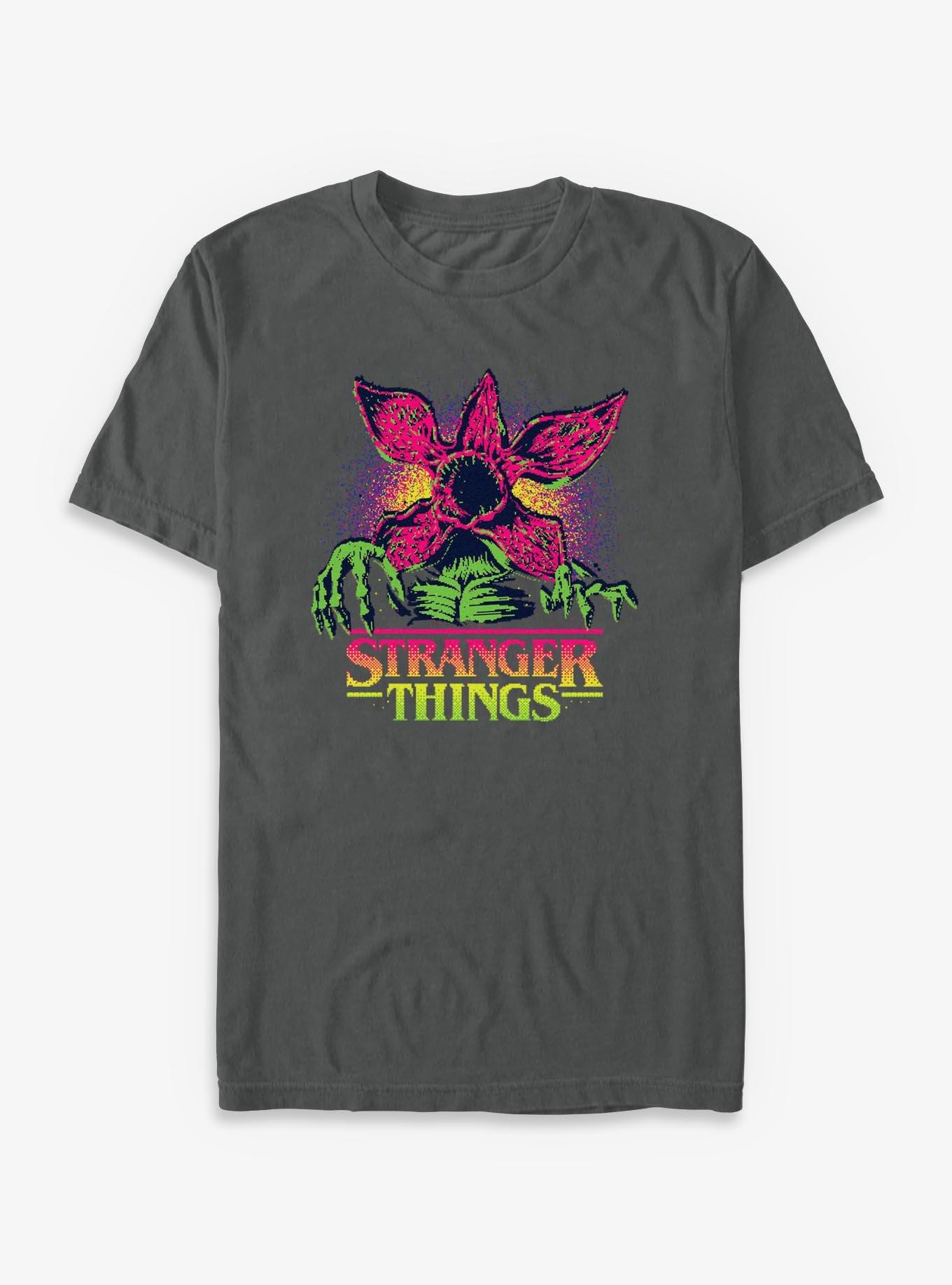 COMFORTCOLORS Stranger Things 8-Bit Demogorgon Videogame Garment-Dyed T-Shirt