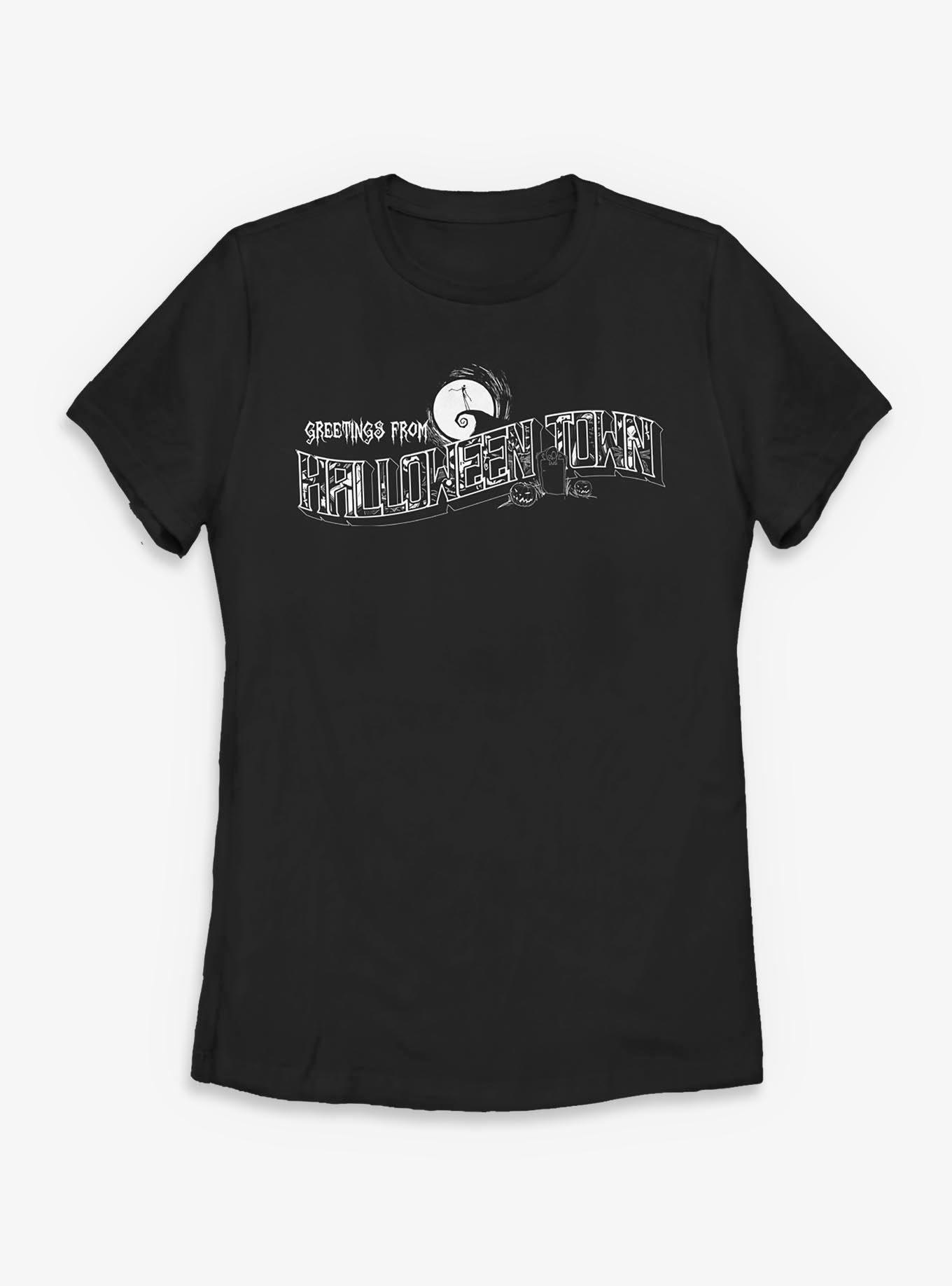 Disney The Nightmare Before Christmas Greetings Halloween Town Womens T-Shirt, , hi-res