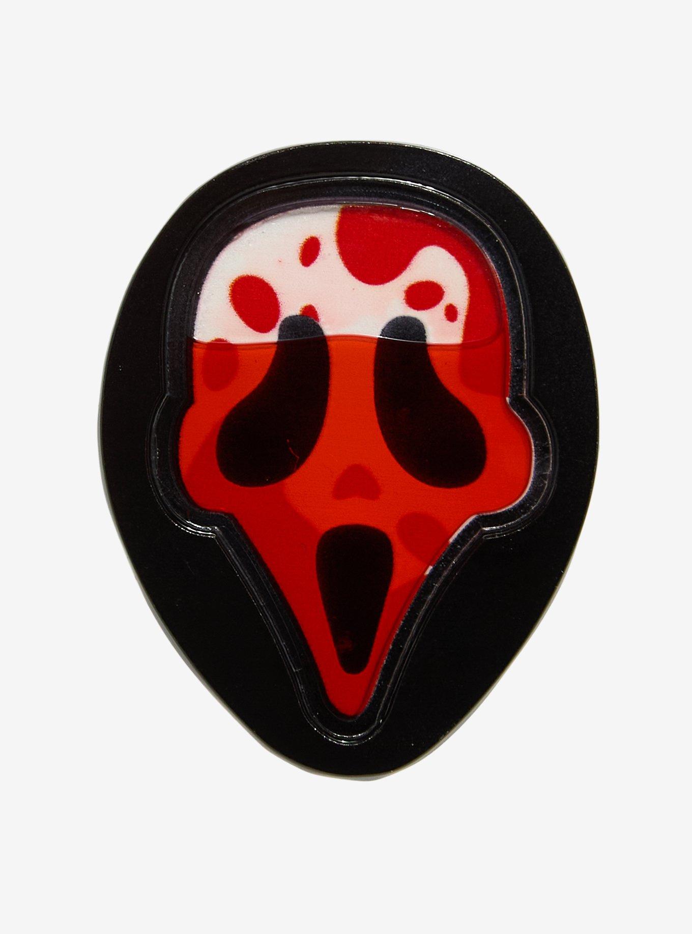 Ghost Face Blood Liquid Enamel Pin, , hi-res