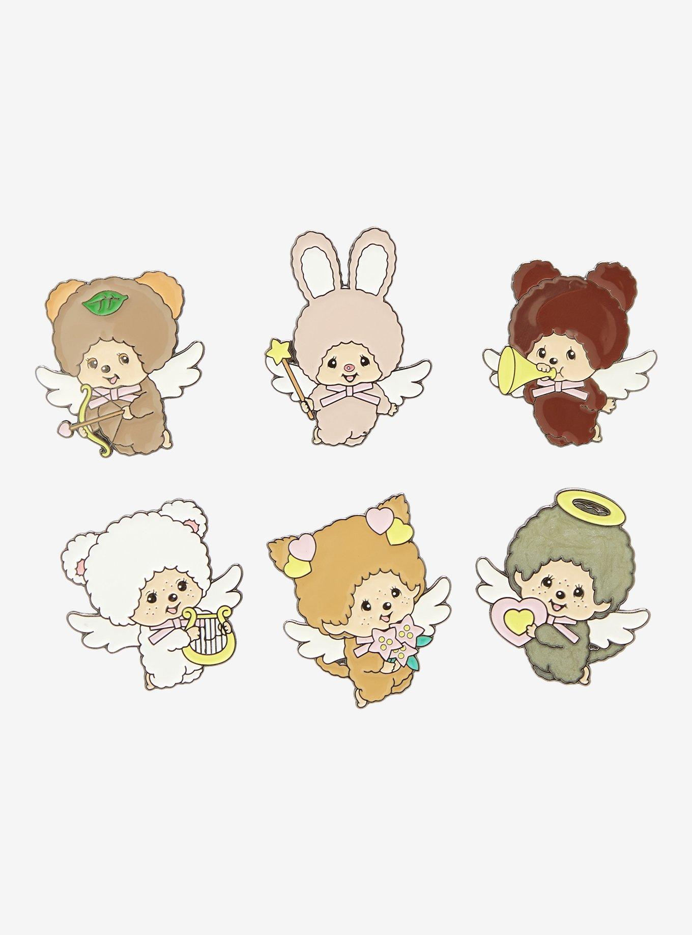 Monchhichi Angel Blind Bag Enamel Pin Hot Topic Exclusive, , hi-res
