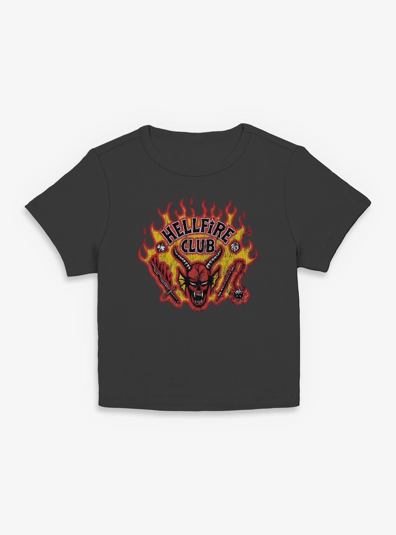 Stranger Things Hellfire Club Distressed Logo Girls Baby T-Shirt, , hi-res