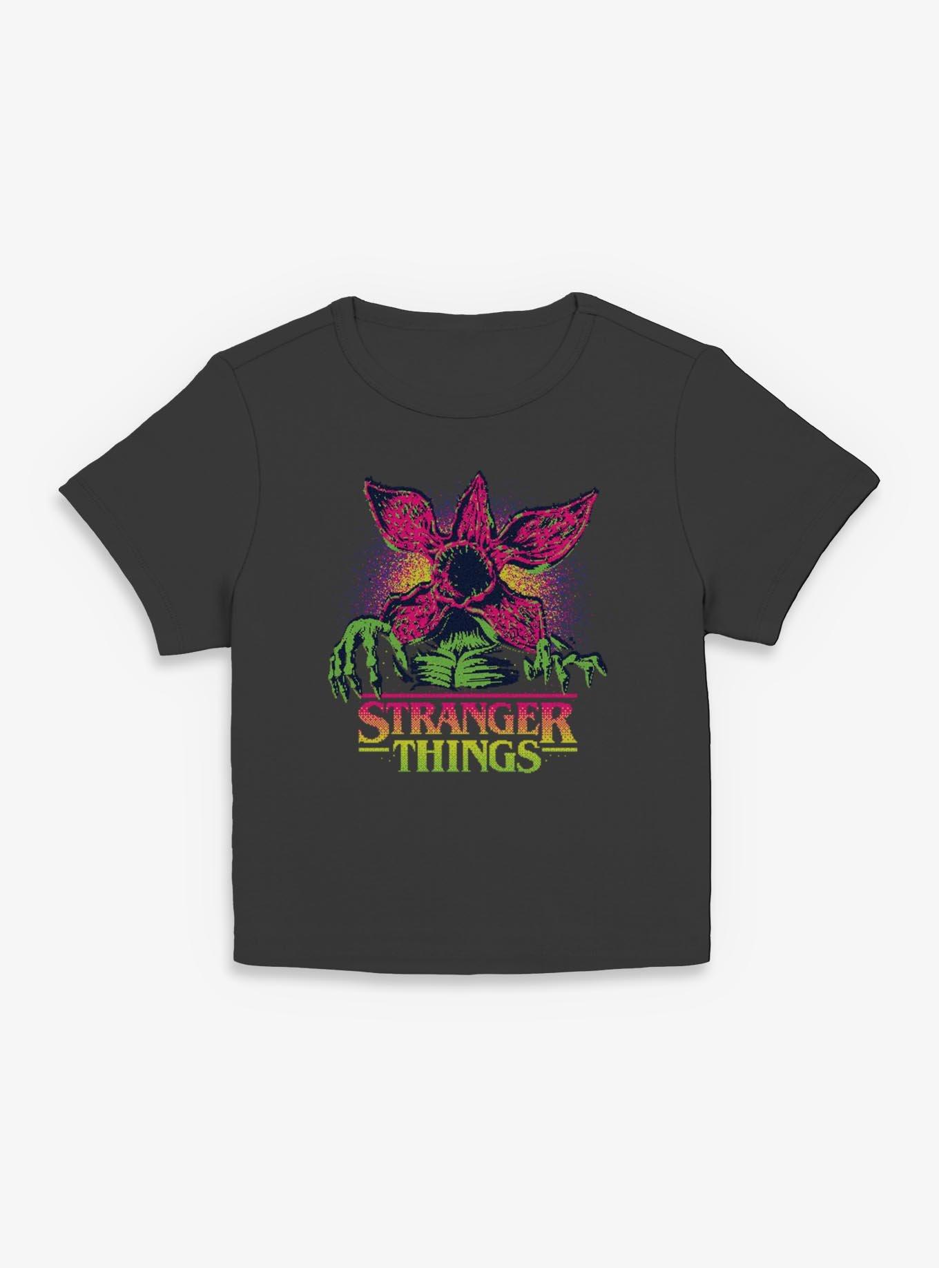 Stranger Things 8-Bit Demogorgon Videogame Girls Baby T-Shirt, BLACK, hi-res
