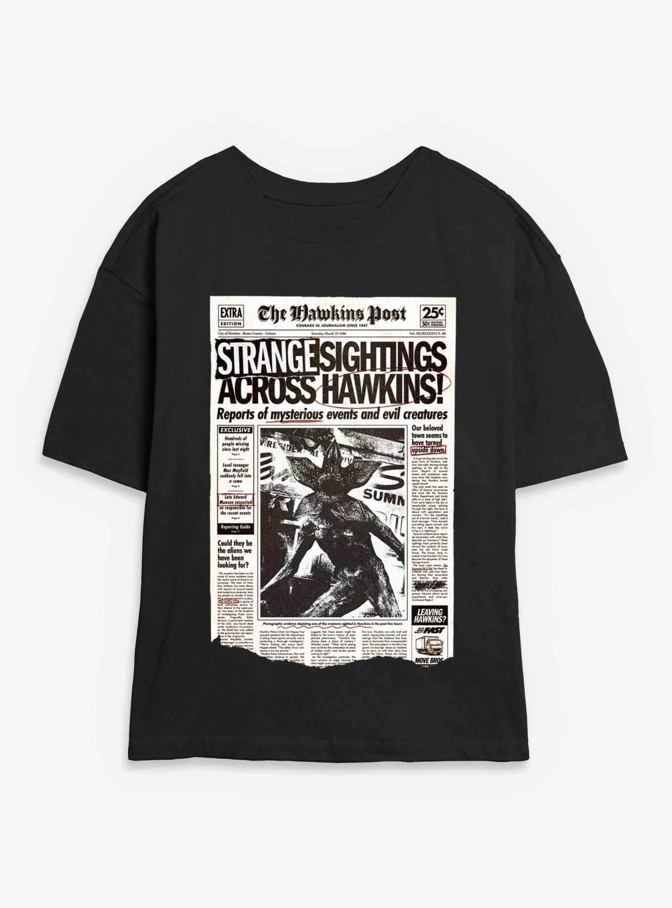 Stranger Things Strange Sightings Across Hawkins Girls Skimmer T-Shirt, , hi-res