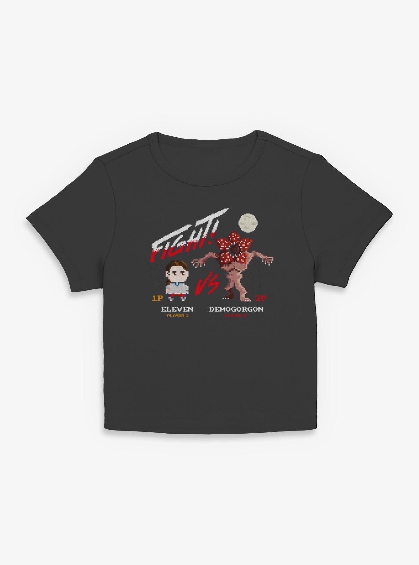 Stranger Things Eleven Vs Demogorgon Girls Baby T-Shirt, BLACK, hi-res