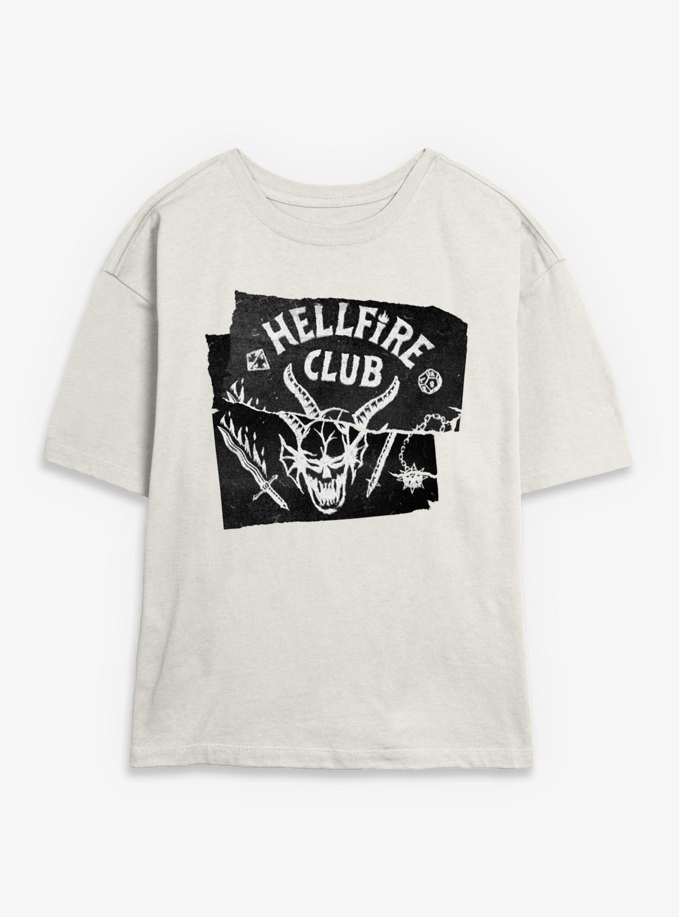 Stranger Things Hellfire Club Torn Flyer Girls Skimmer T-Shirt, , hi-res