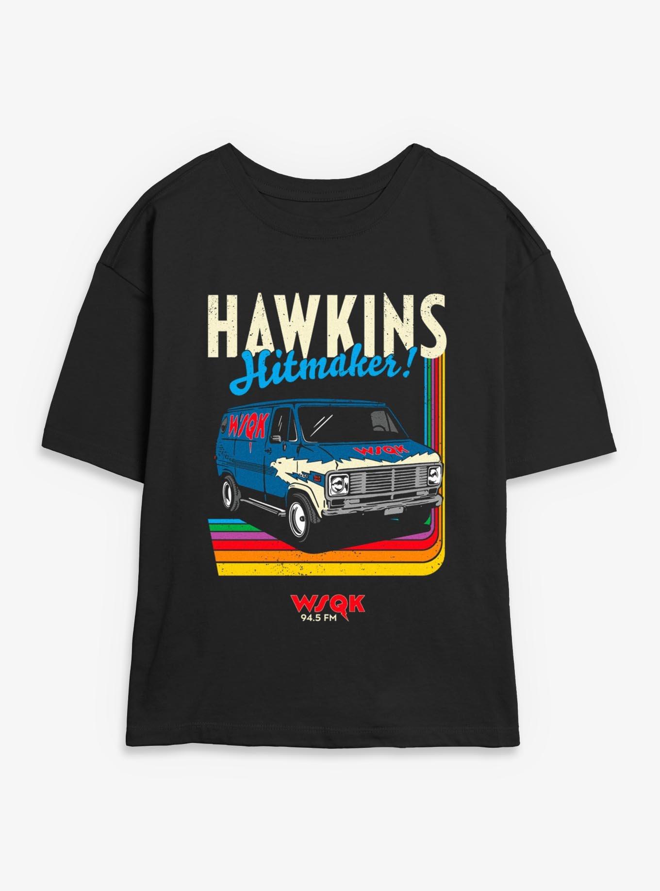 Stranger Things Hawkins Hitmaker WSQK 94.5Fm Girls Skimmer T-Shirt, , hi-res